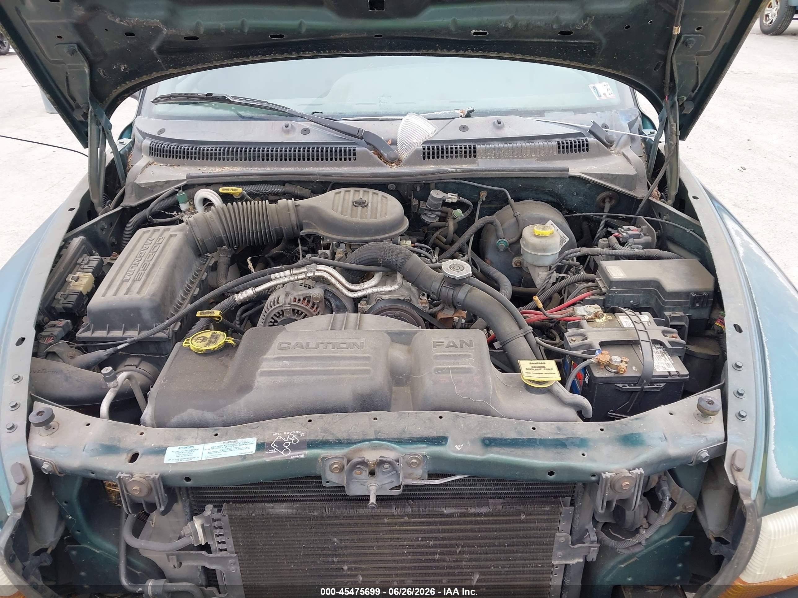 2000 Dodge Dakota Slt/sport Turquoise vin: 1B7GL22XXYS550690