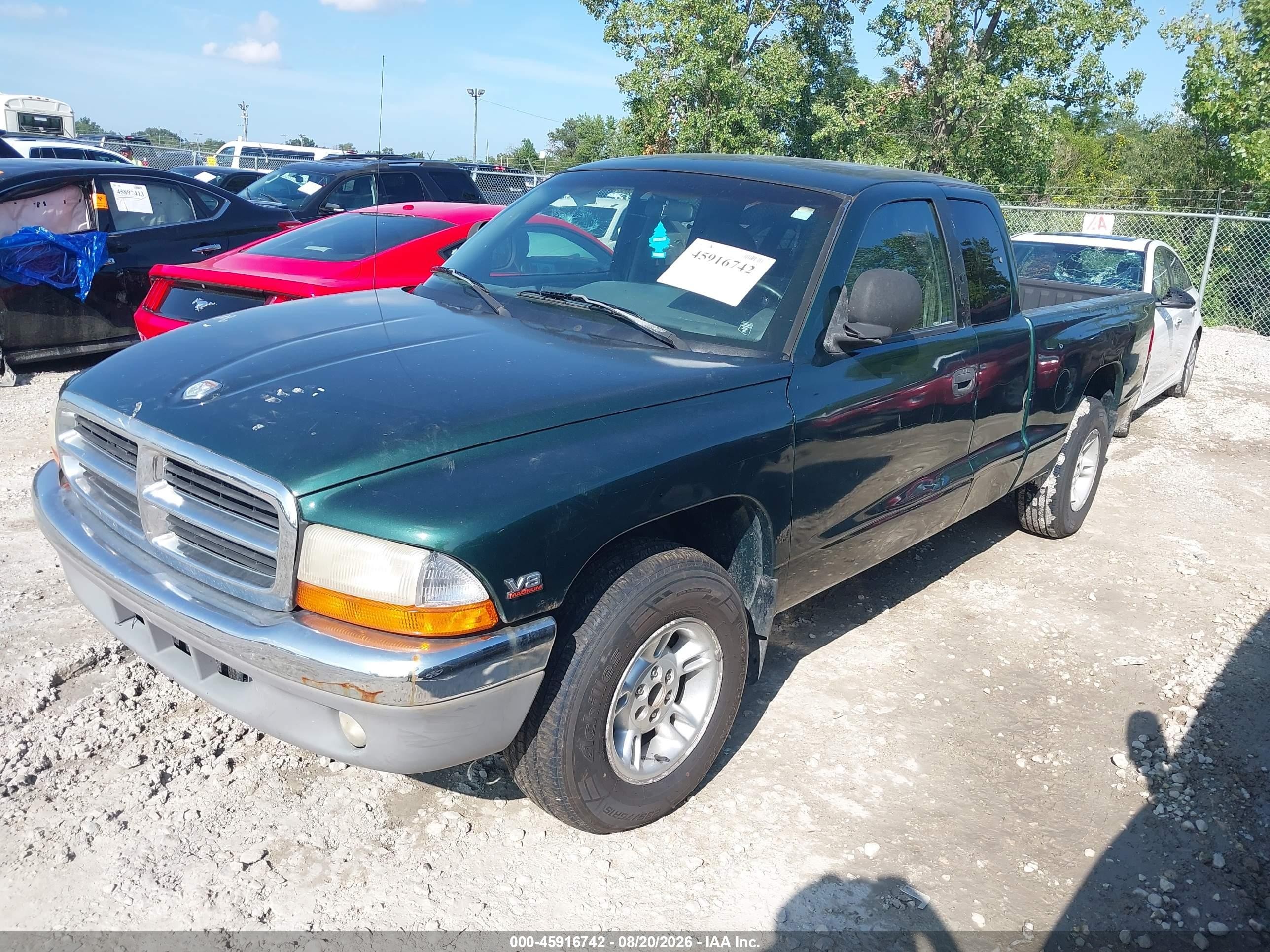 1998 Dodge Dakota Slt/sport Green vin: 1B7GL22Y3WS648739