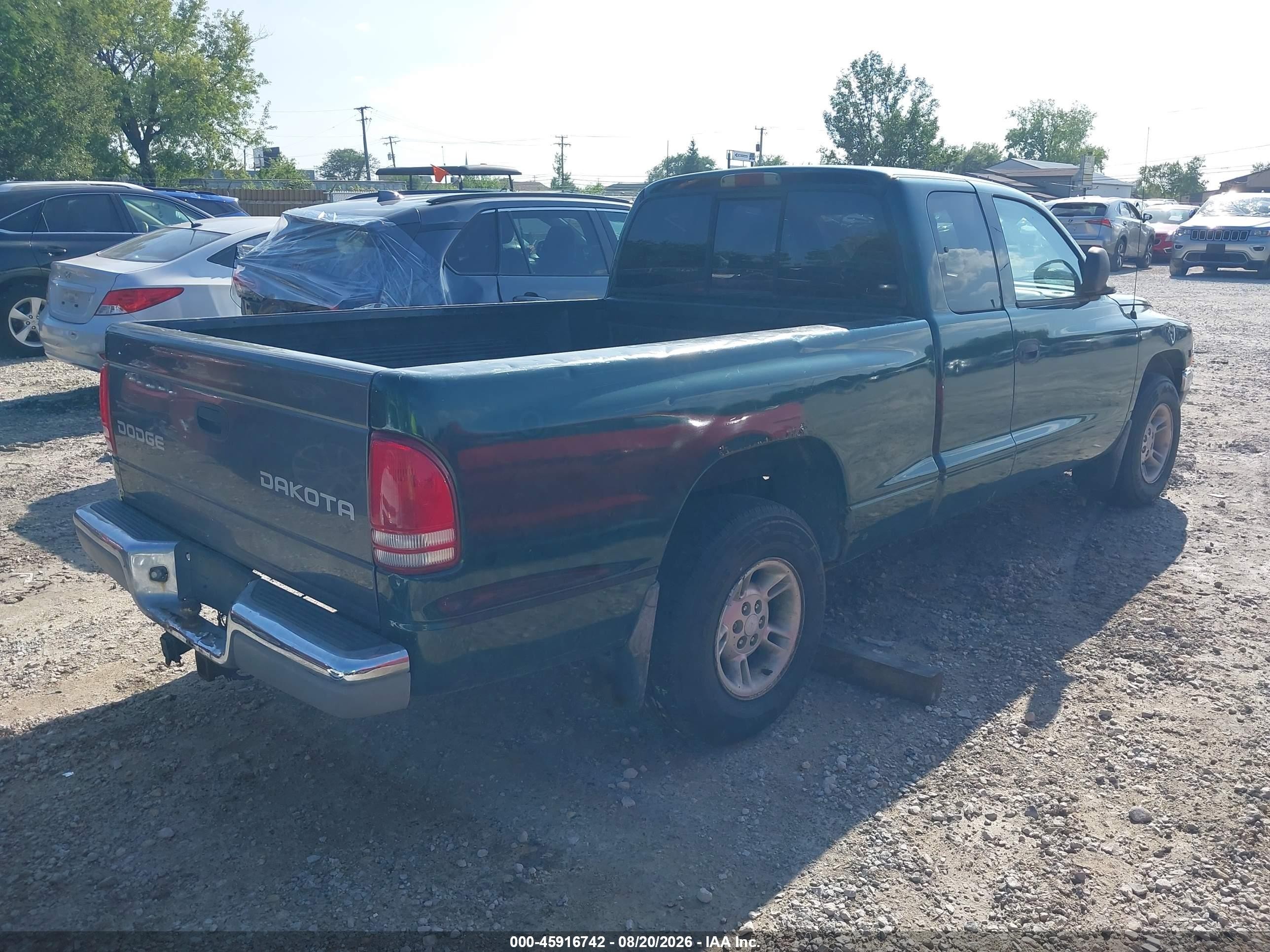 1998 Dodge Dakota Slt/sport Green vin: 1B7GL22Y3WS648739