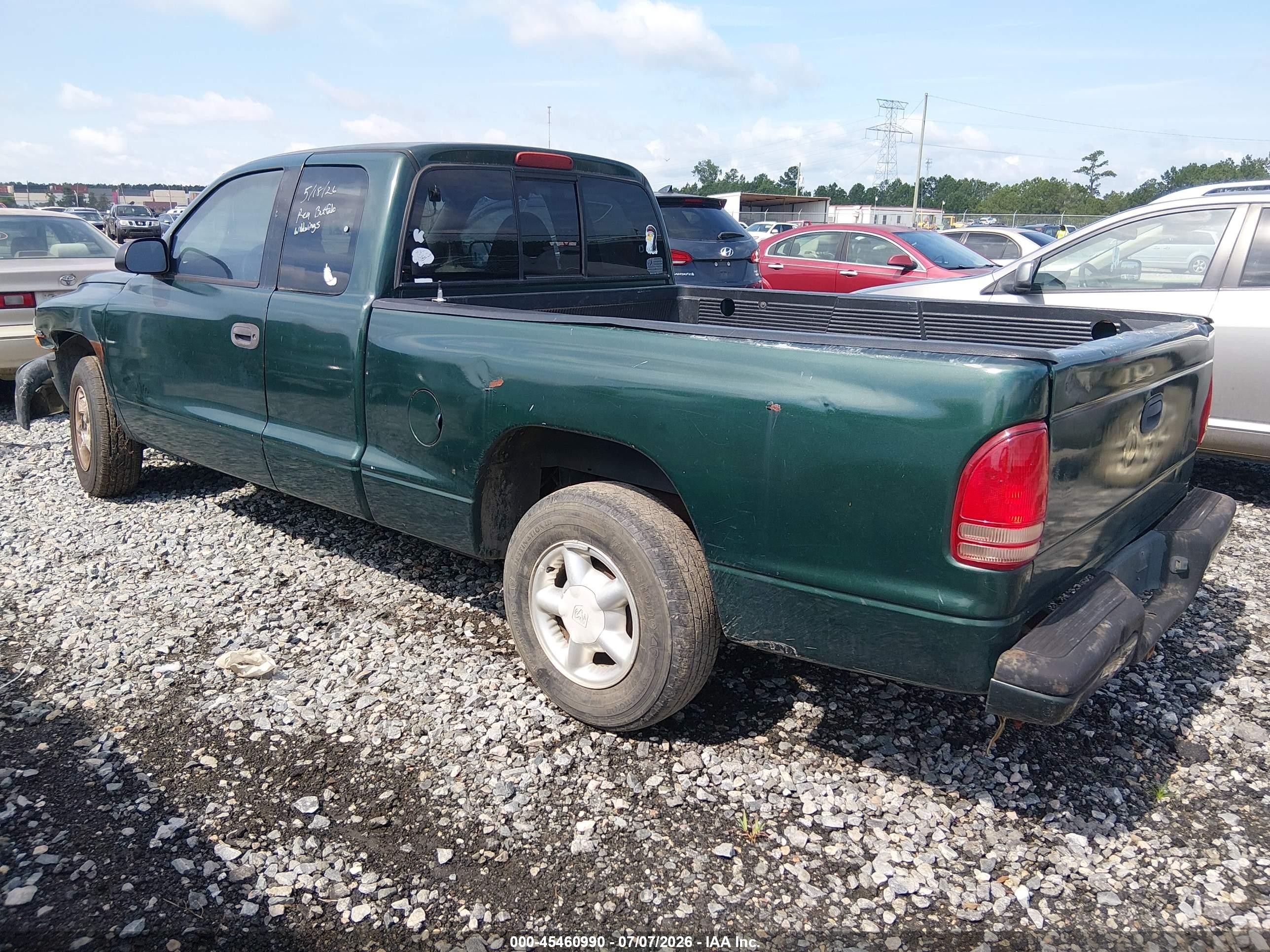 1999 Dodge Dakota Slt/sport Зеленый vin: 1B7GL22Y8XS161599