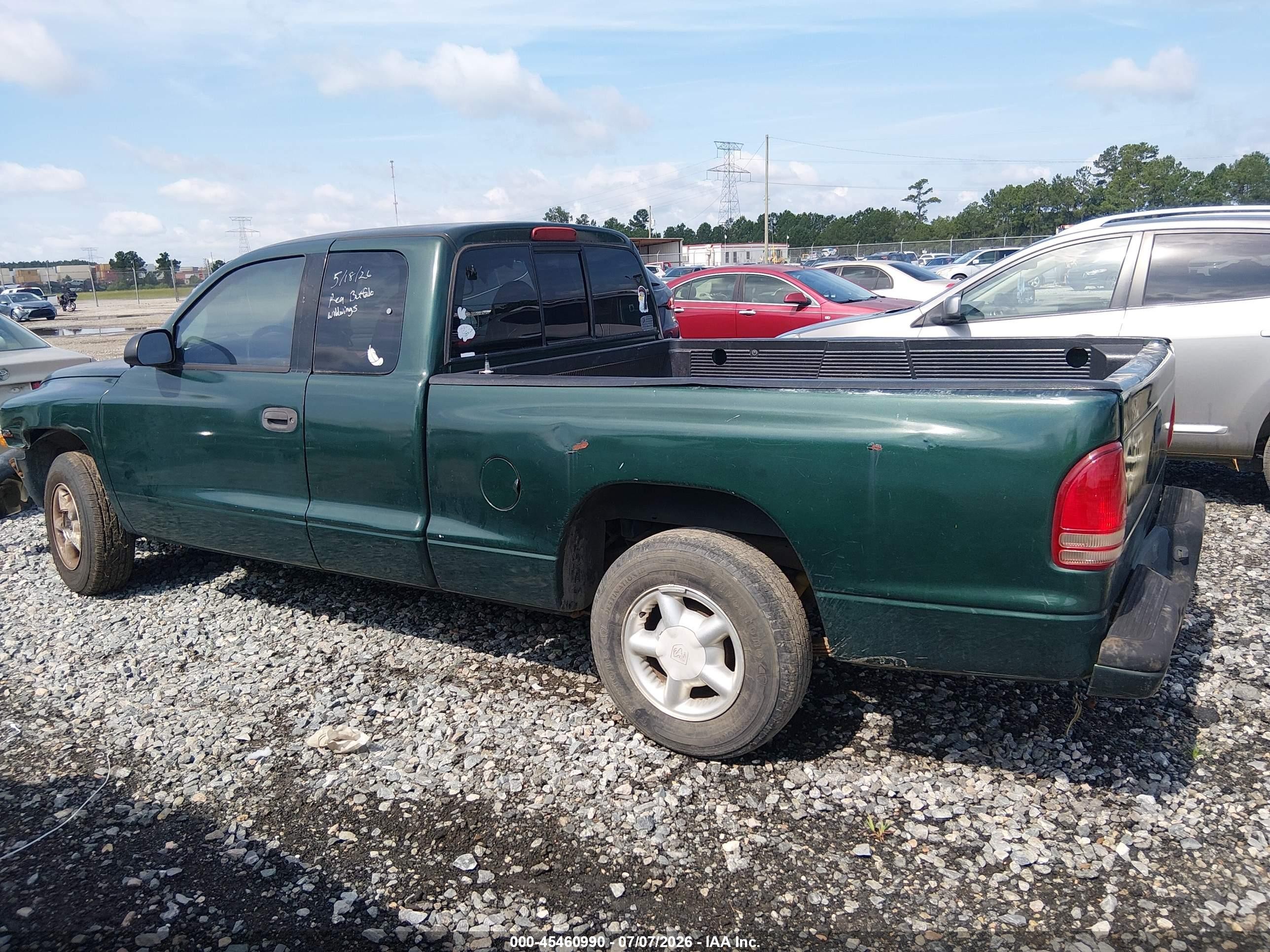 1999 Dodge Dakota Slt/sport Зеленый vin: 1B7GL22Y8XS161599