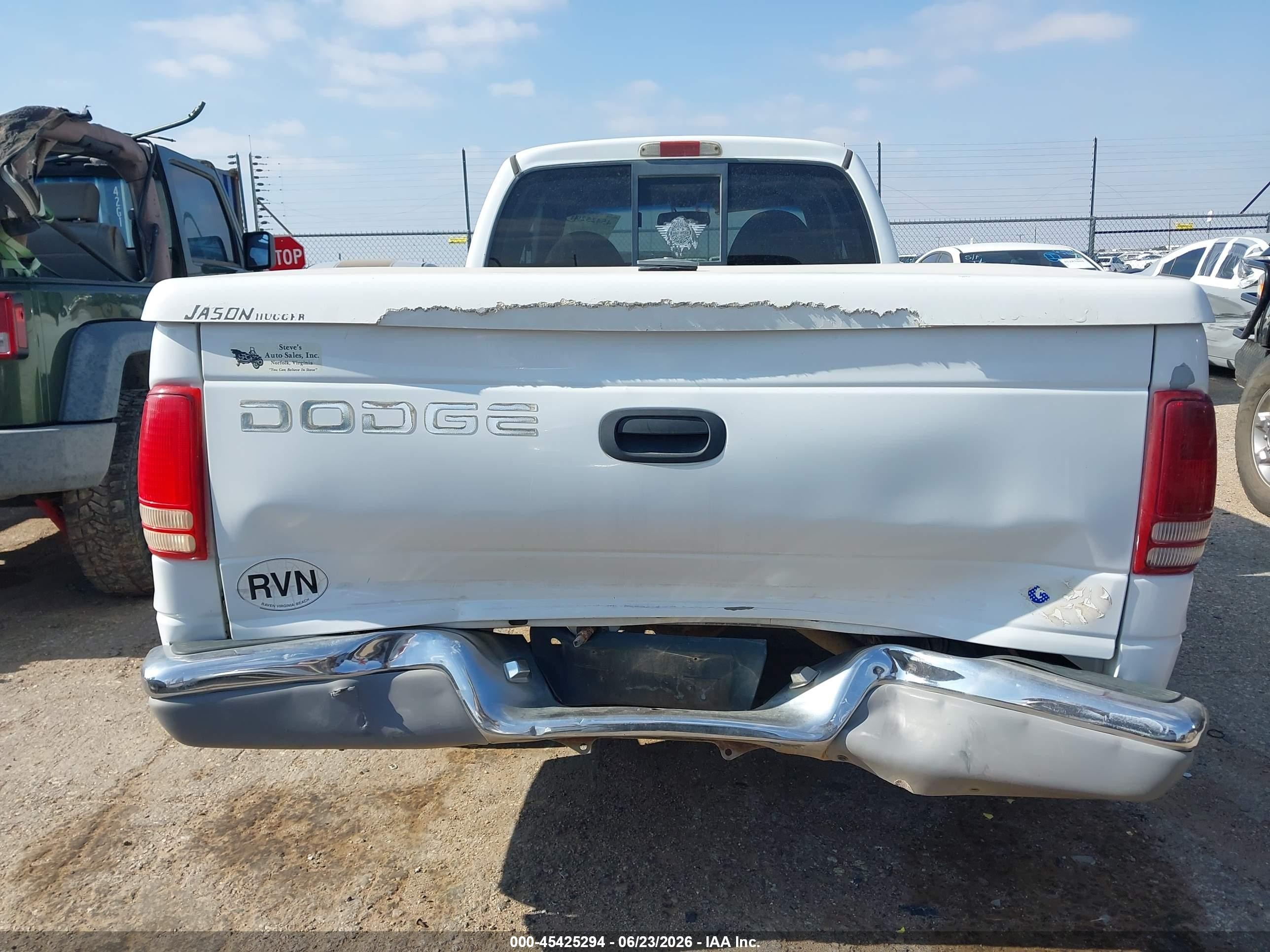 1997 Dodge Dakota Slt/sport White vin: 1B7GL23X0VS259464