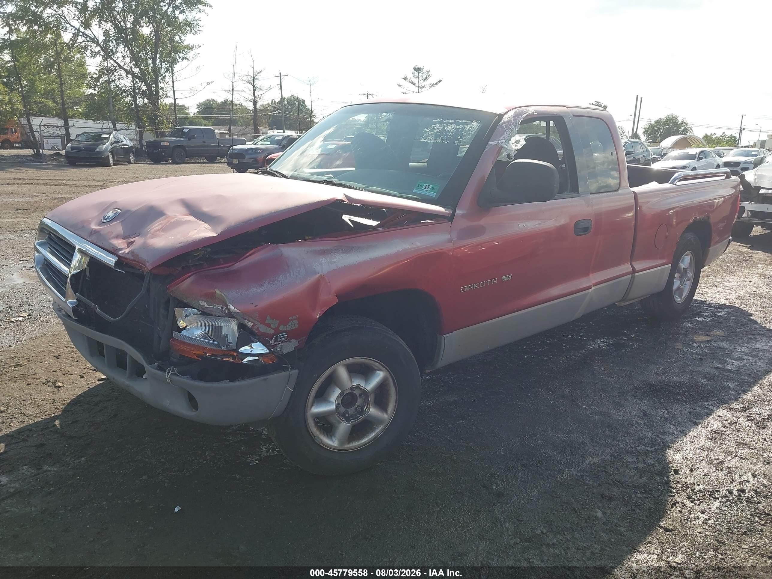 1997 Dodge Dakota Slt/sport Красный vin: 1B7GL23X1VS262373