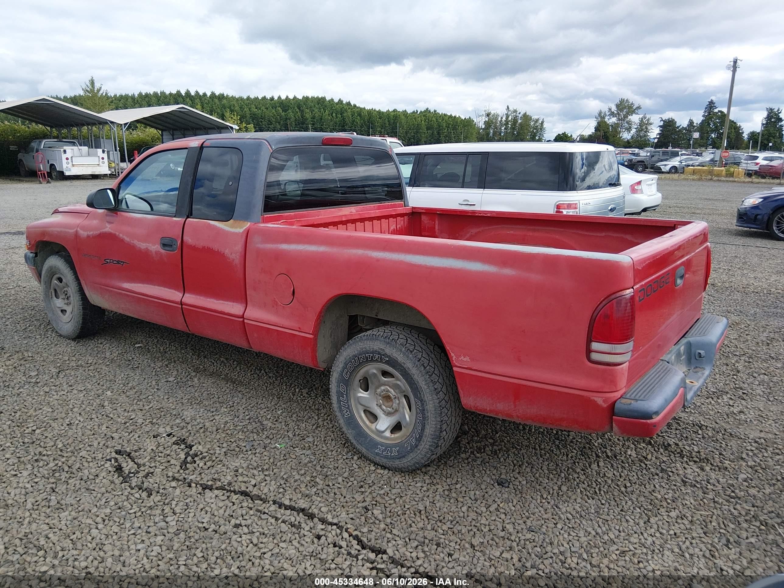 1997 Dodge Dakota Slt/sport Red vin: 1B7GL23X3VS102303