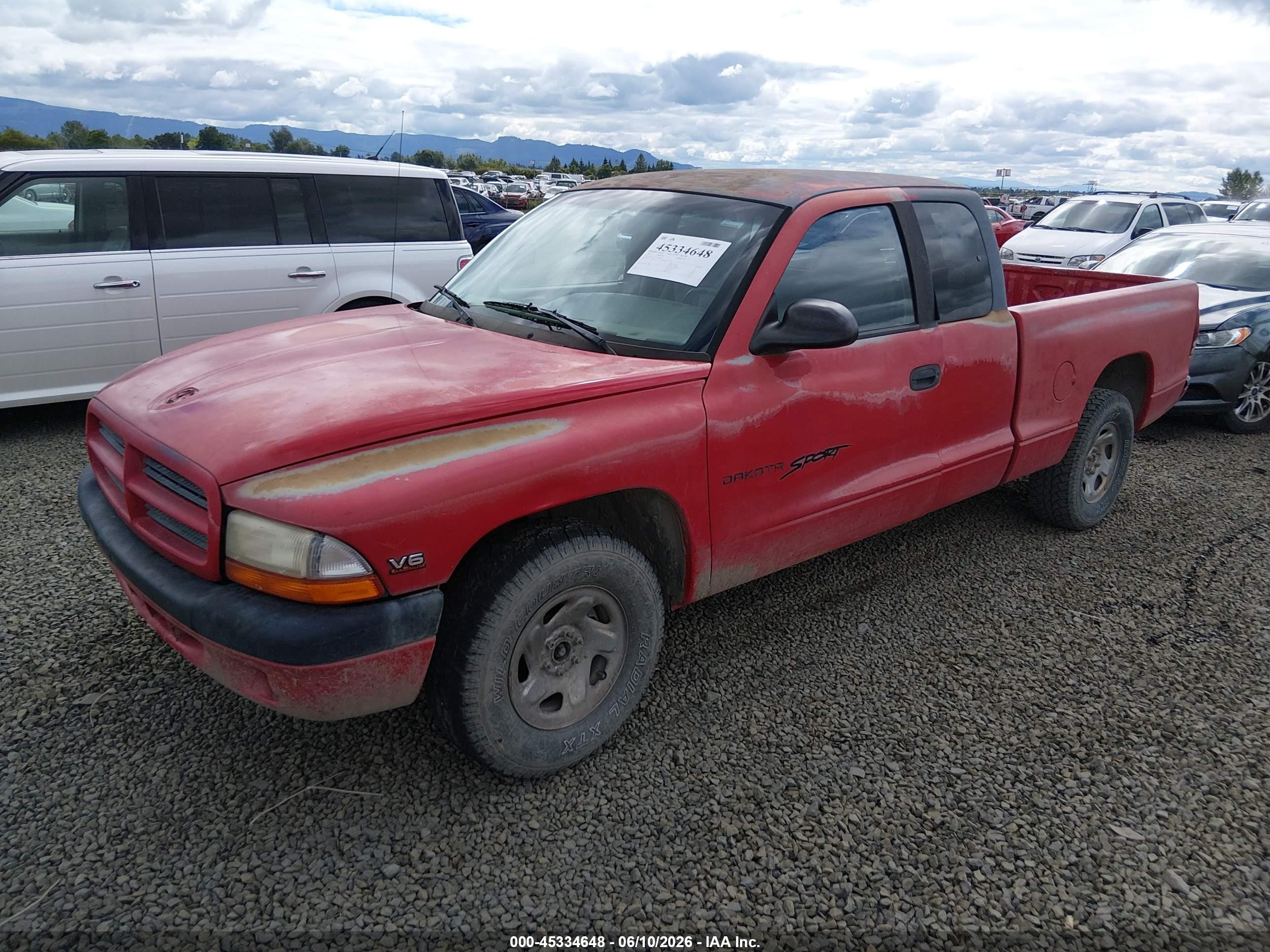 1997 Dodge Dakota Slt/sport Red vin: 1B7GL23X3VS102303