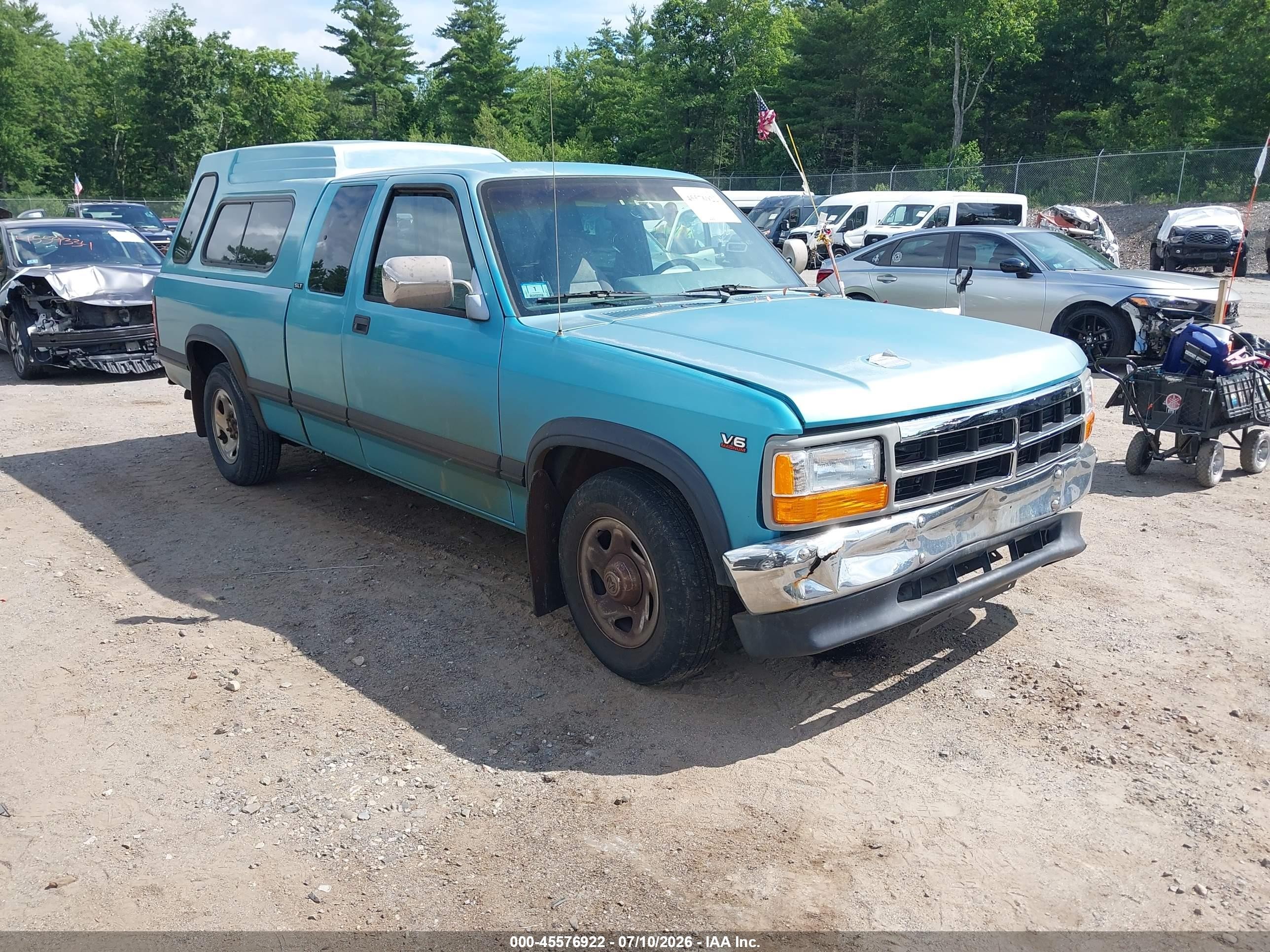 1996 Dodge Dakota   Синий vin: 1B7GL23X6TS548930