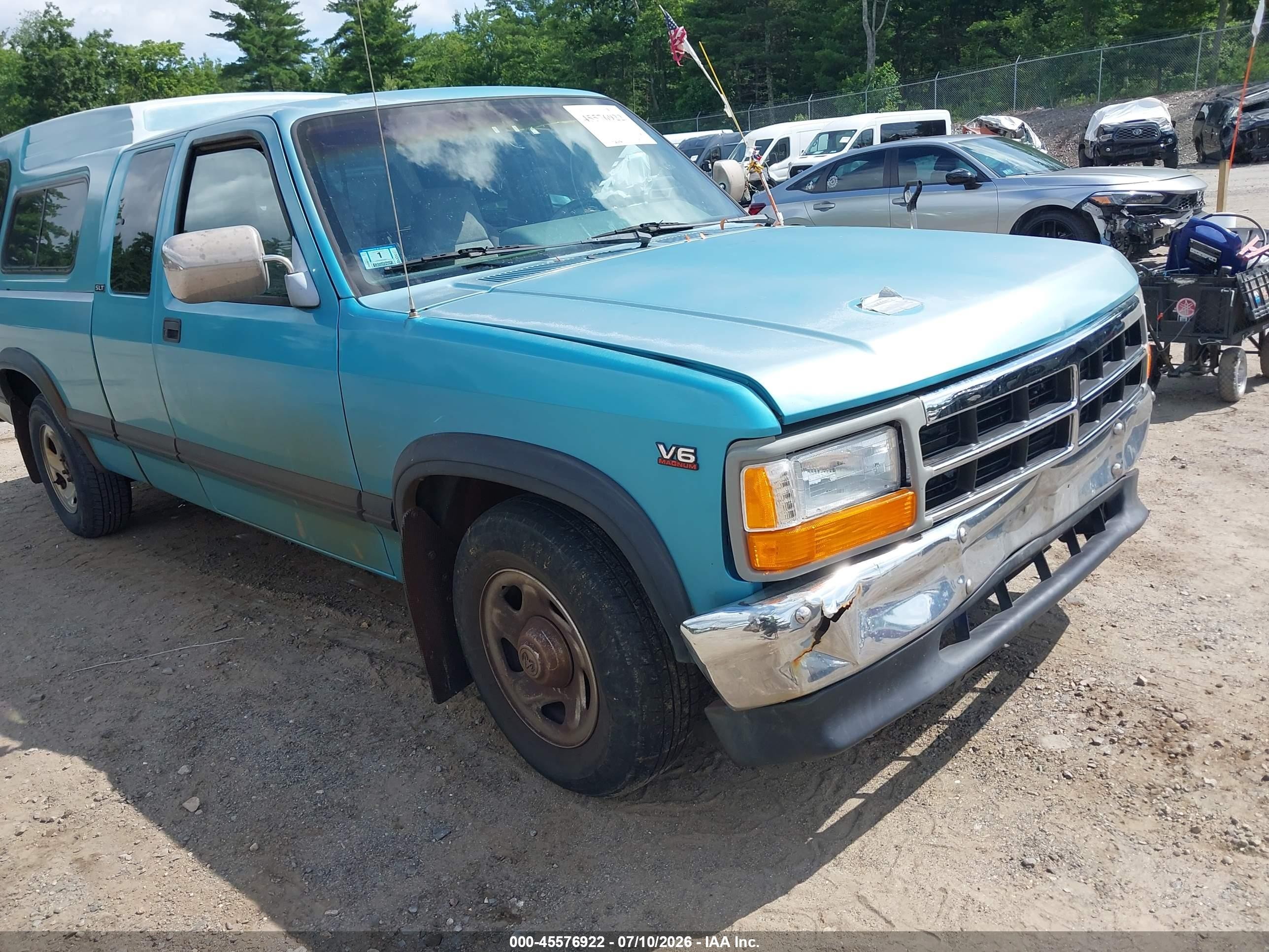 1996 Dodge Dakota   Blue vin: 1B7GL23X6TS548930