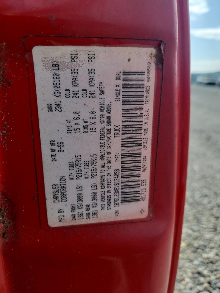 1997 Dodge Dakota Red vin: 1B7GL23X6VS124098
