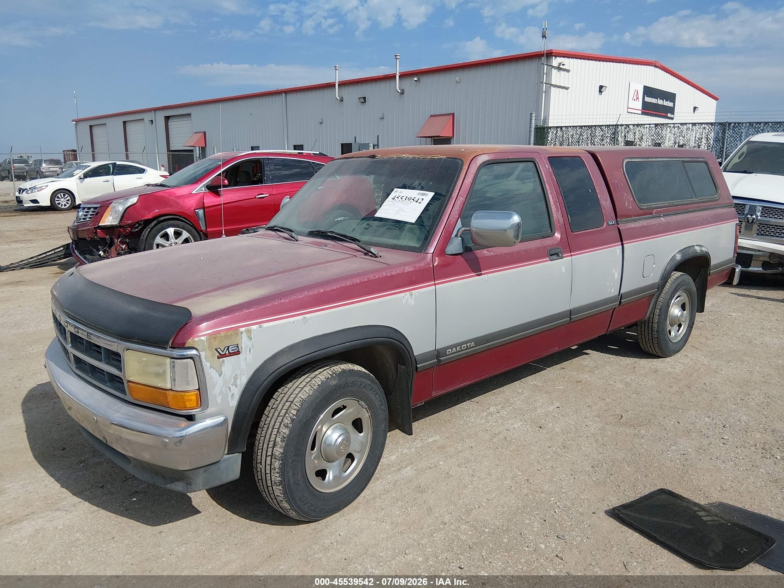 1996 Dodge Dakota   Красный vin: 1B7GL23X7TS505777