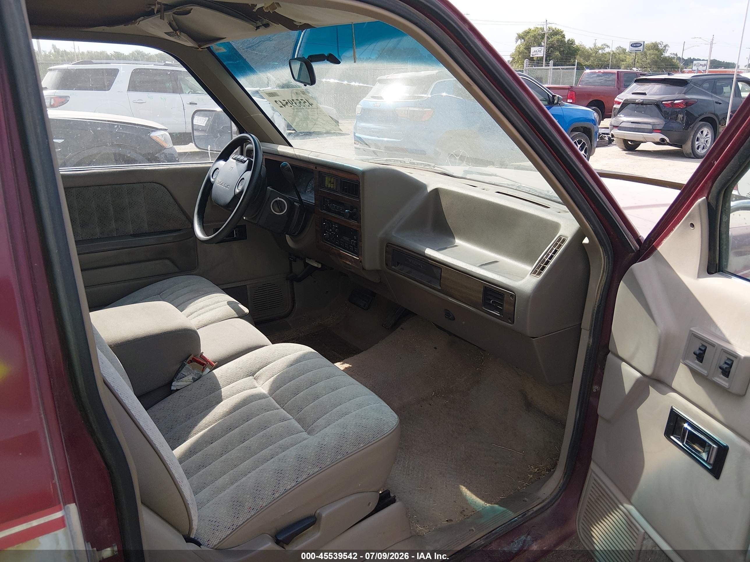 1996 Dodge Dakota   Красный vin: 1B7GL23X7TS505777