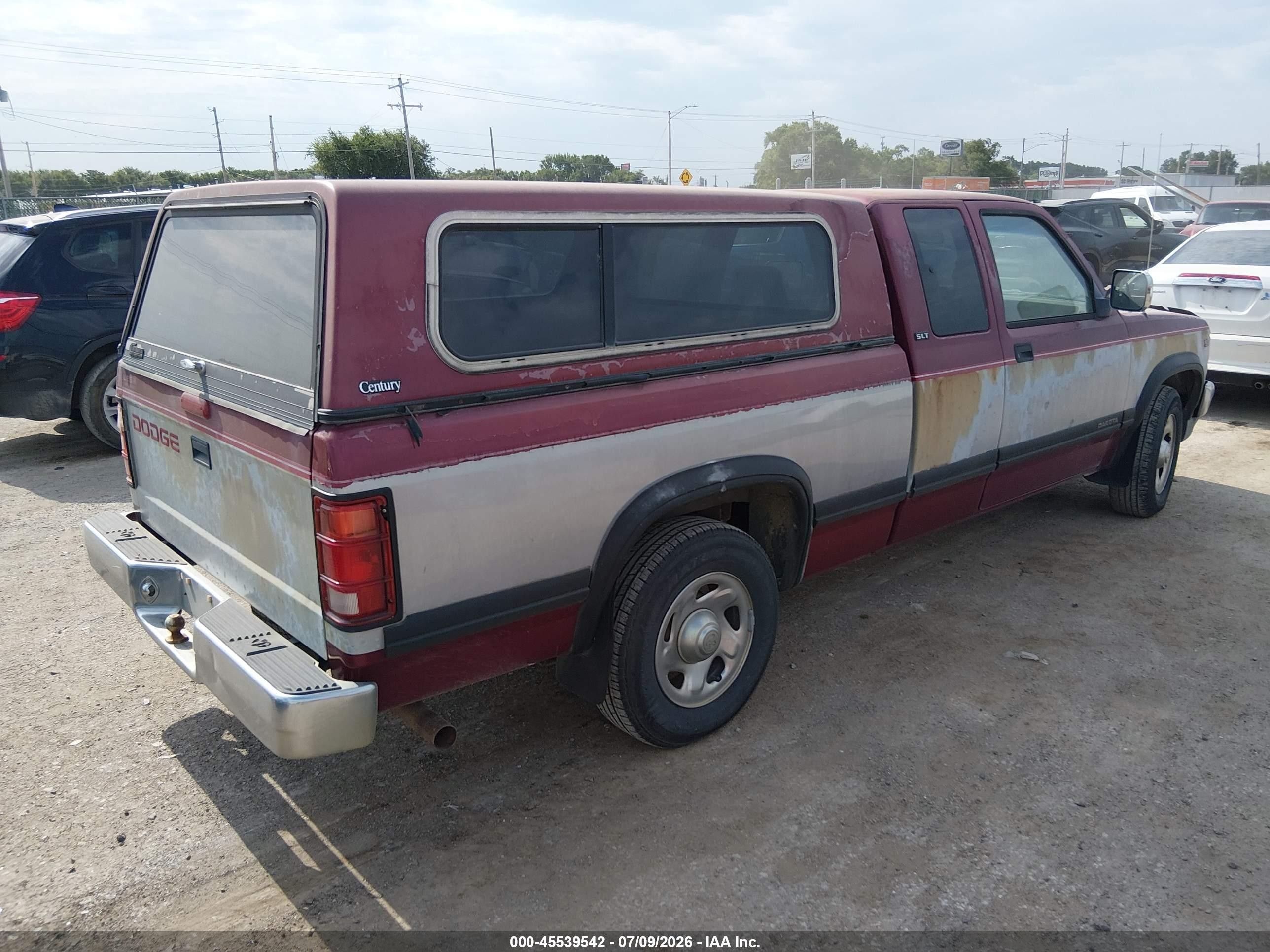 1996 Dodge Dakota   Красный vin: 1B7GL23X7TS505777
