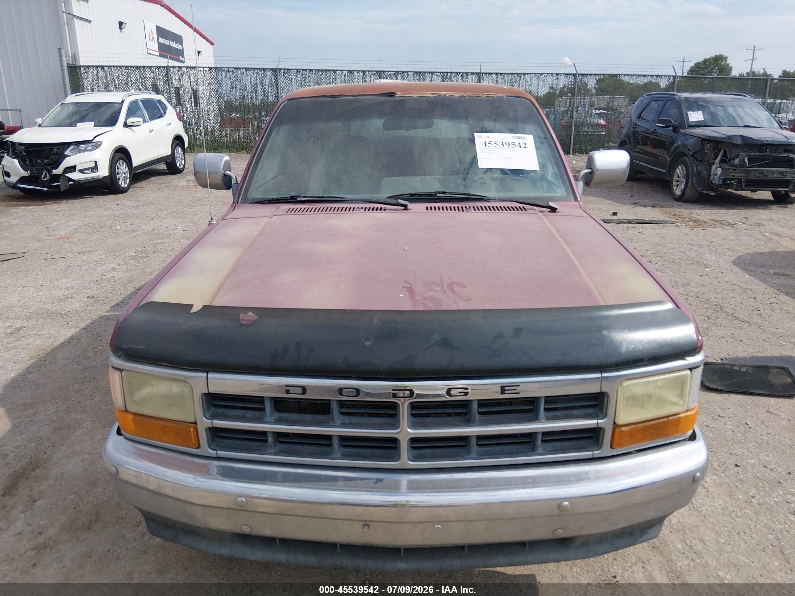1996 Dodge Dakota   Красный vin: 1B7GL23X7TS505777