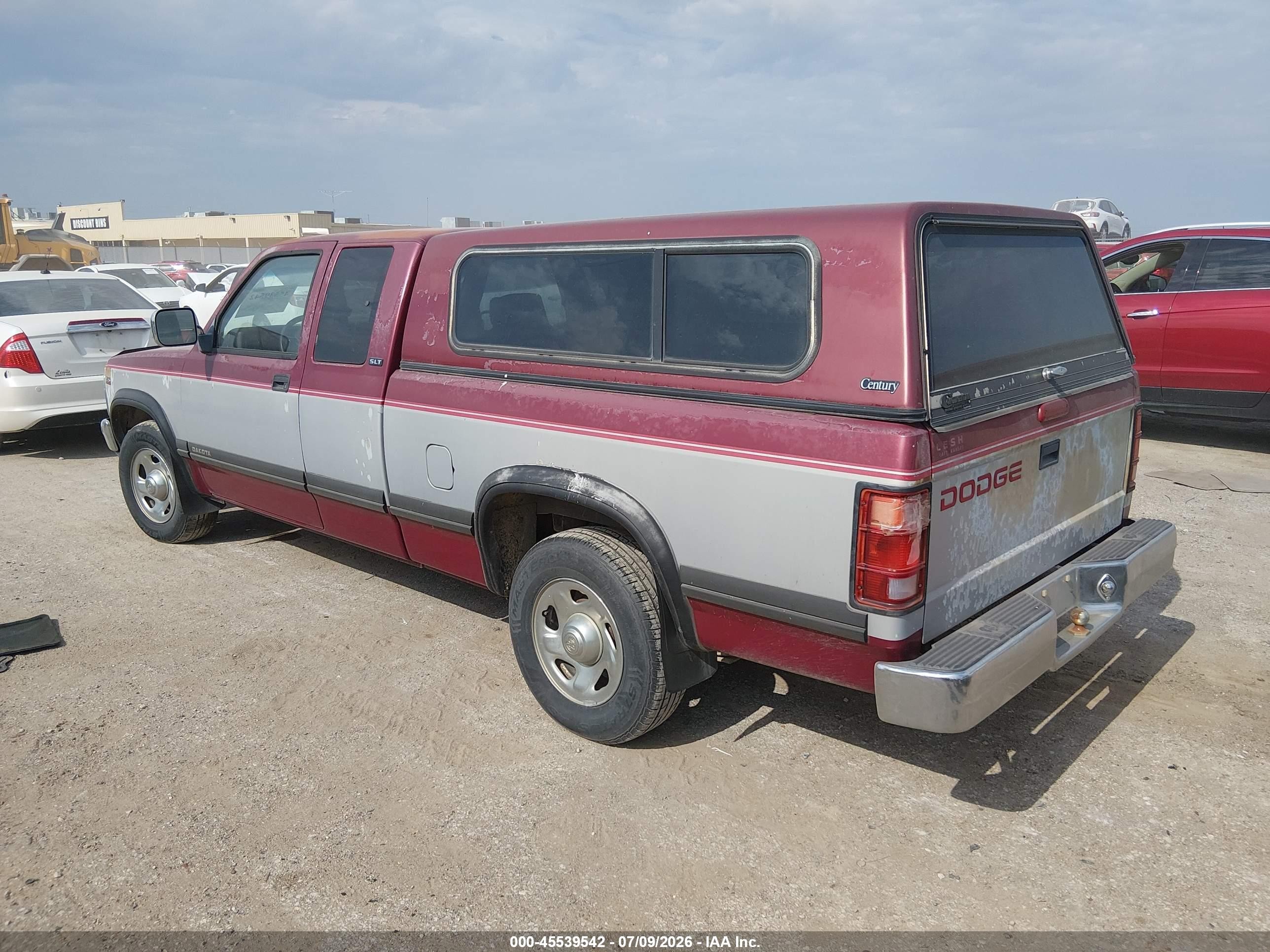 1996 Dodge Dakota   Красный vin: 1B7GL23X7TS505777