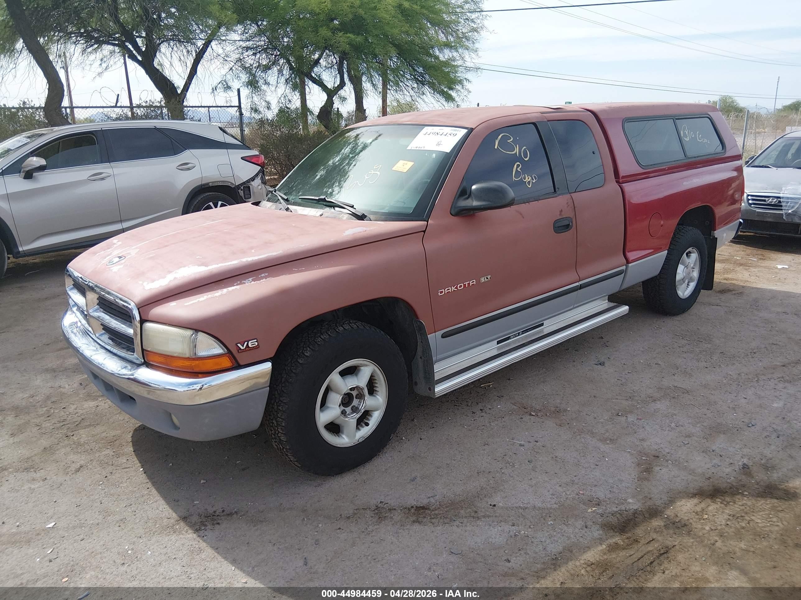 1997 Dodge Dakota Slt/sport Red vin: 1B7GL23X7VS263916