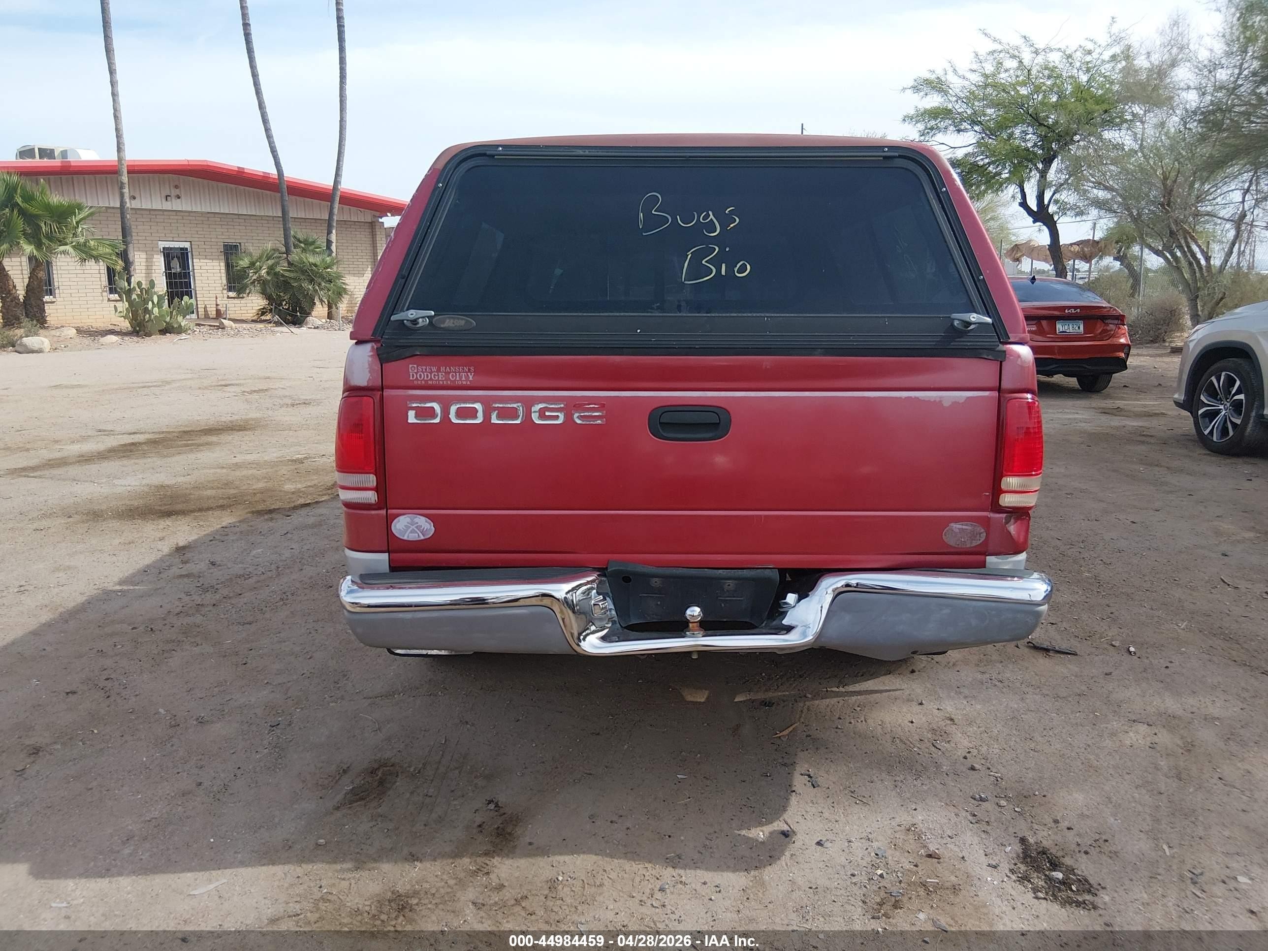 1997 Dodge Dakota Slt/sport Red vin: 1B7GL23X7VS263916