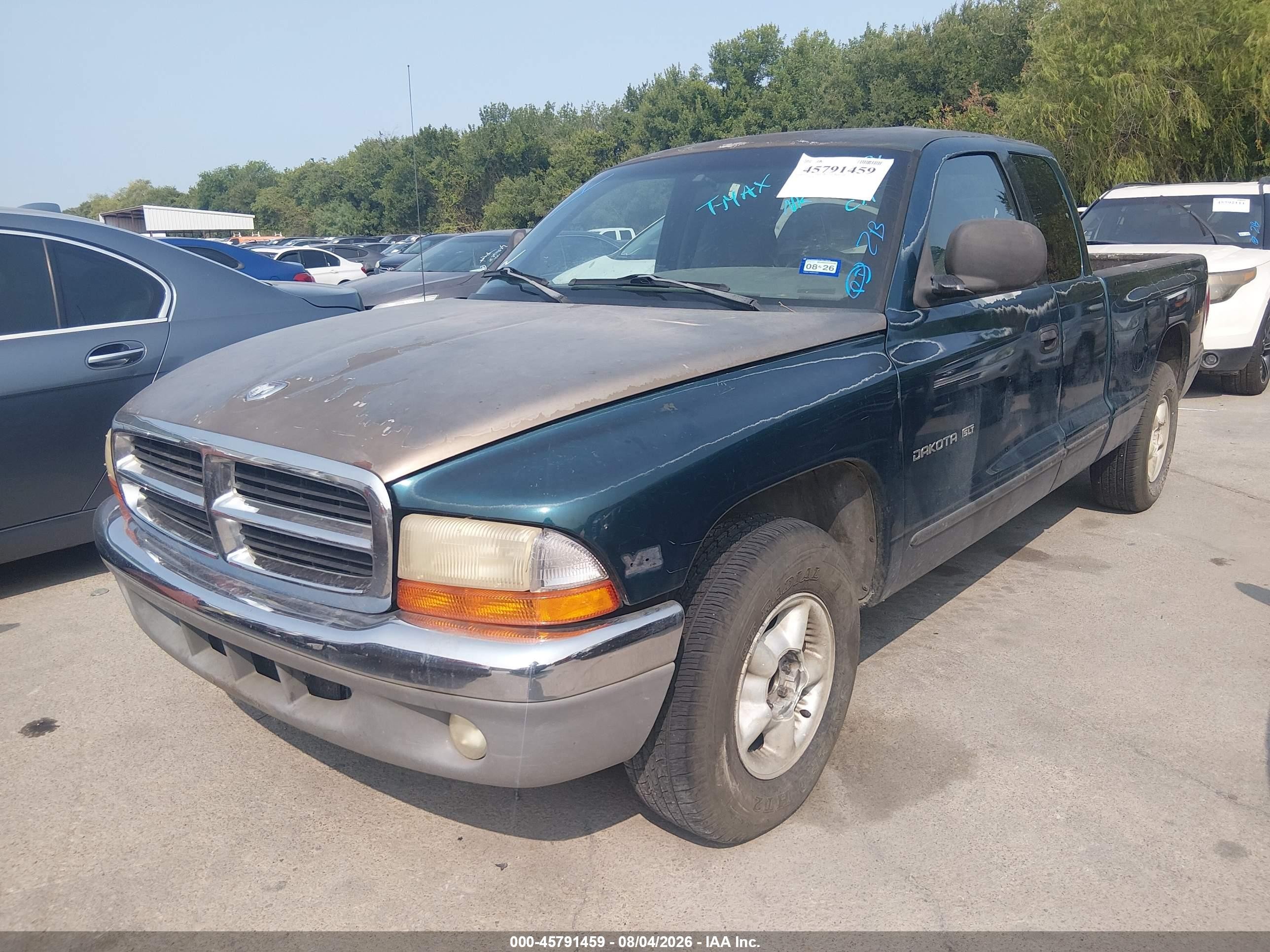1997 Dodge Dakota Slt/sport Green vin: 1B7GL23X8VS292096