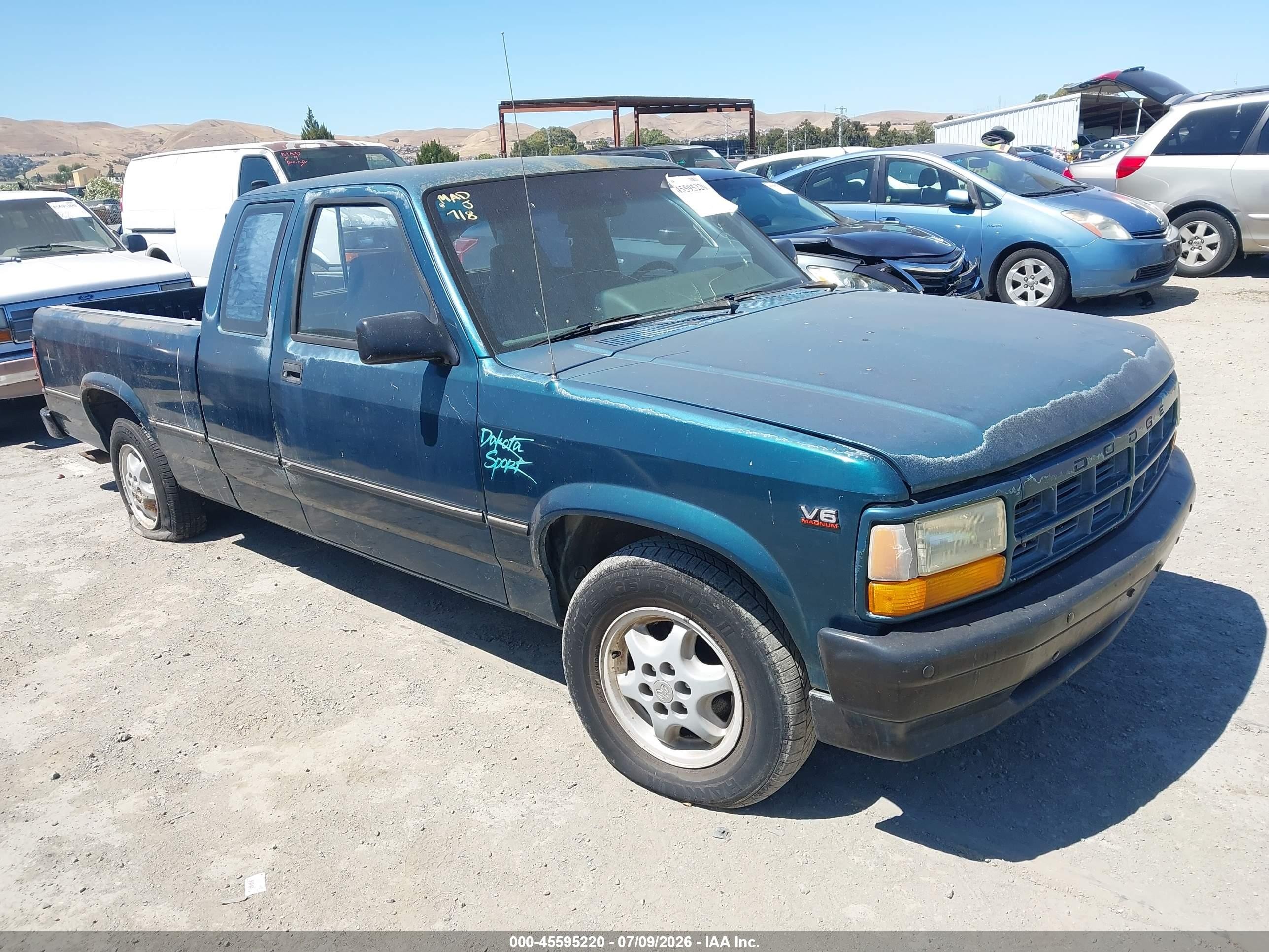 1995 Dodge Dakota   Зеленый vin: 1B7GL23X9SW935477