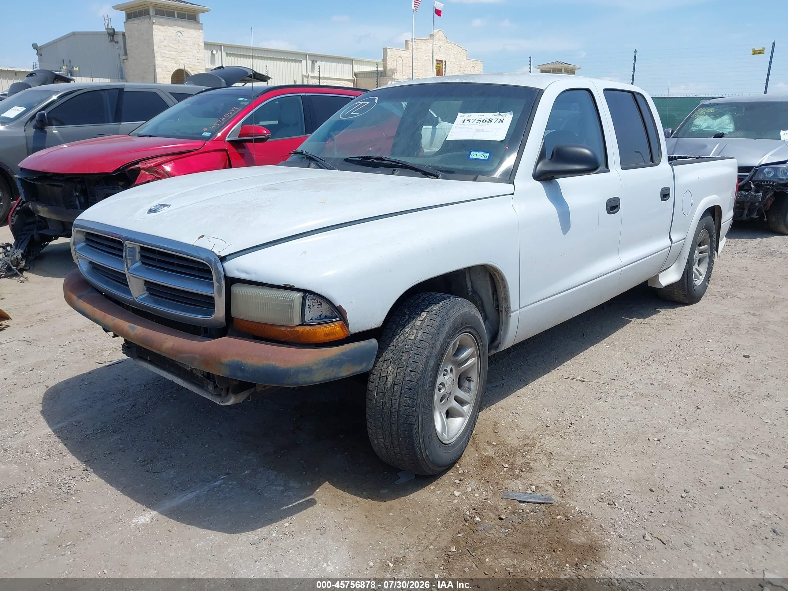 2001 Dodge Dakota Slt/sport White vin: 1B7GL2AN31S101082