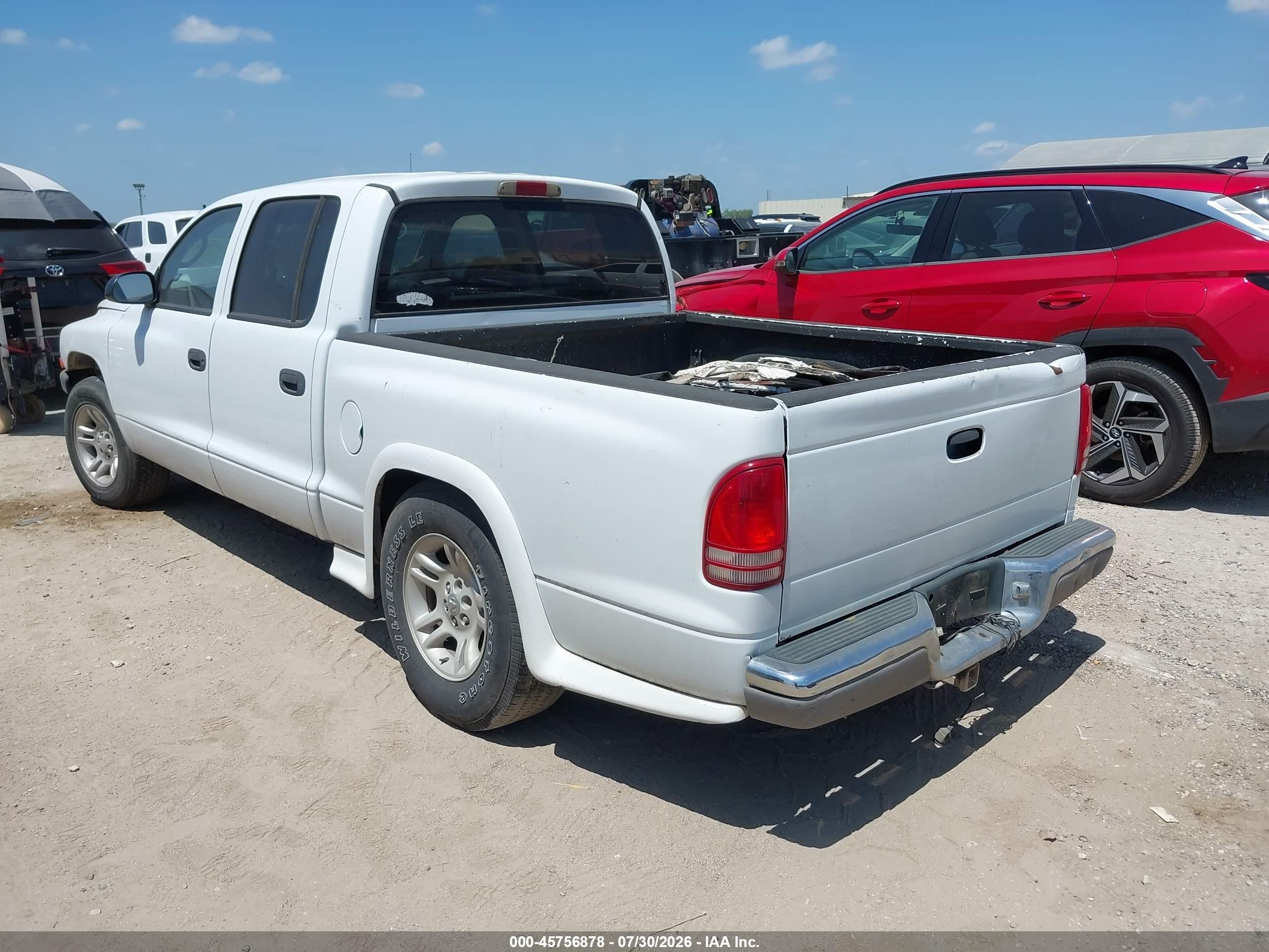 2001 Dodge Dakota Slt/sport White vin: 1B7GL2AN31S101082