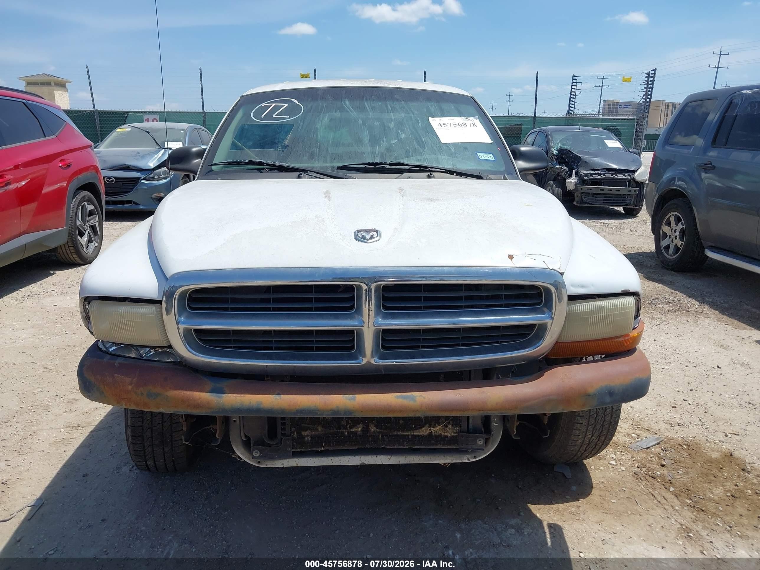 2001 Dodge Dakota Slt/sport White vin: 1B7GL2AN31S101082