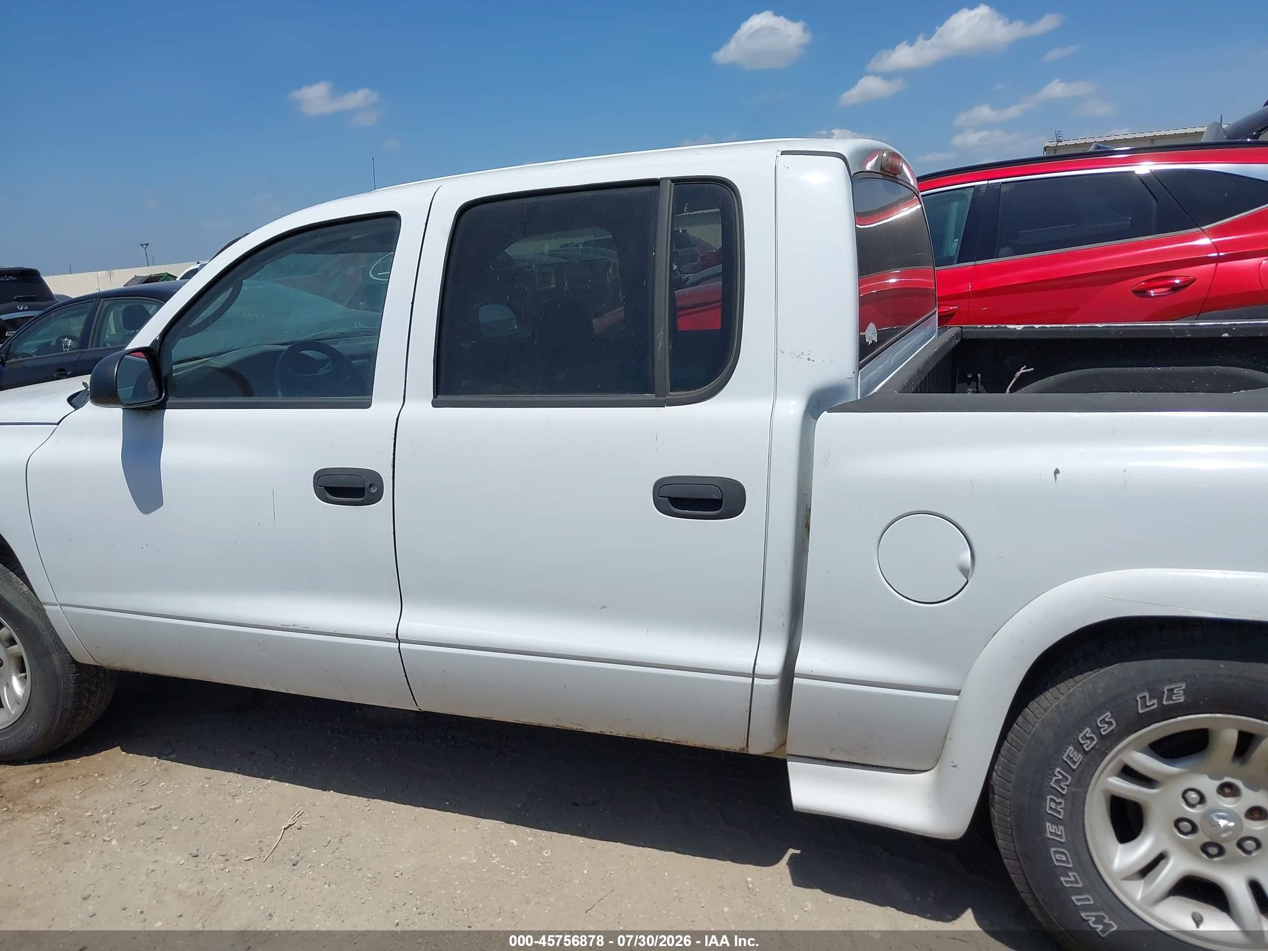 2001 Dodge Dakota Slt/sport White vin: 1B7GL2AN31S101082