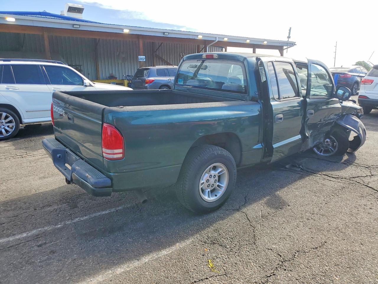 2000 Dodge Dakota Quad Зеленый vin: 1B7GL2AN4YS695871