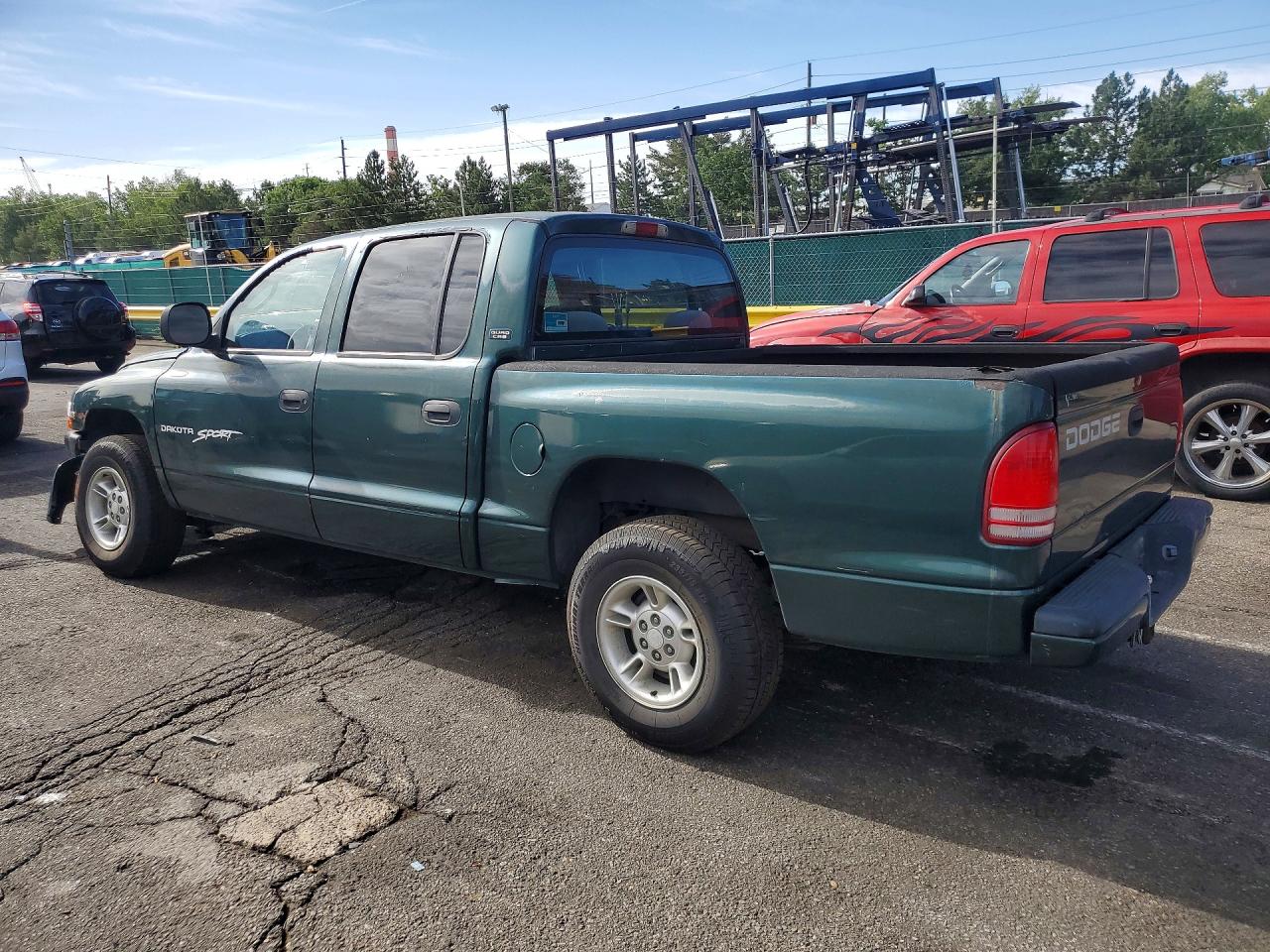 2000 Dodge Dakota Quad Зеленый vin: 1B7GL2AN4YS695871