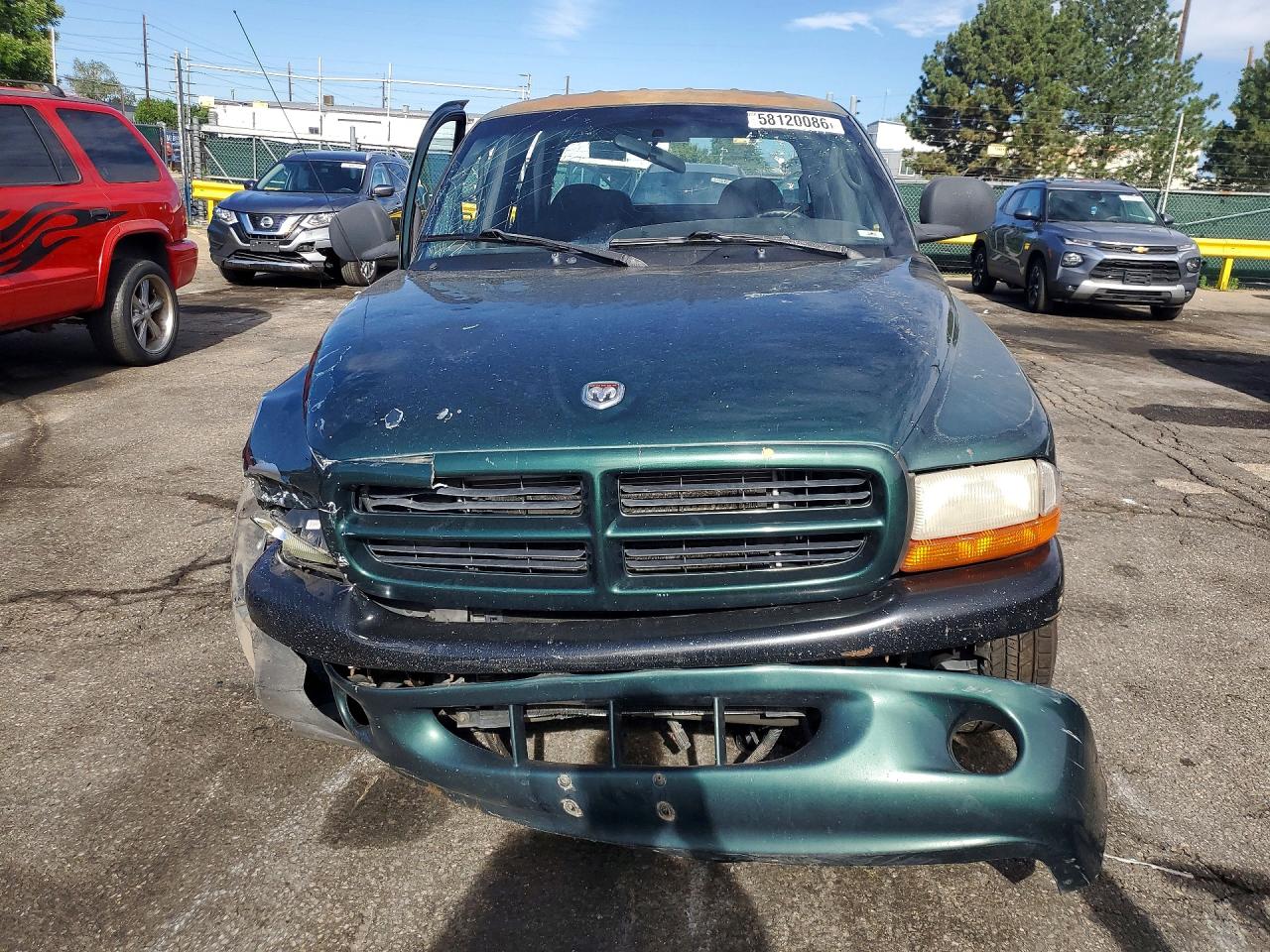 2000 Dodge Dakota Quad Зеленый vin: 1B7GL2AN4YS695871