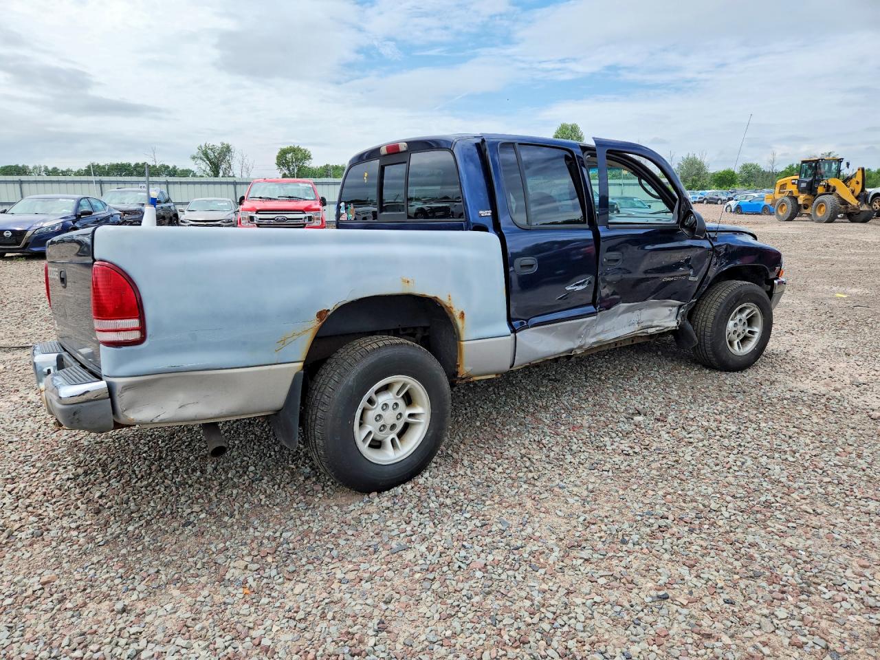 2000 Dodge Dakota Quad Синий vin: 1B7GL2AN4YS718128