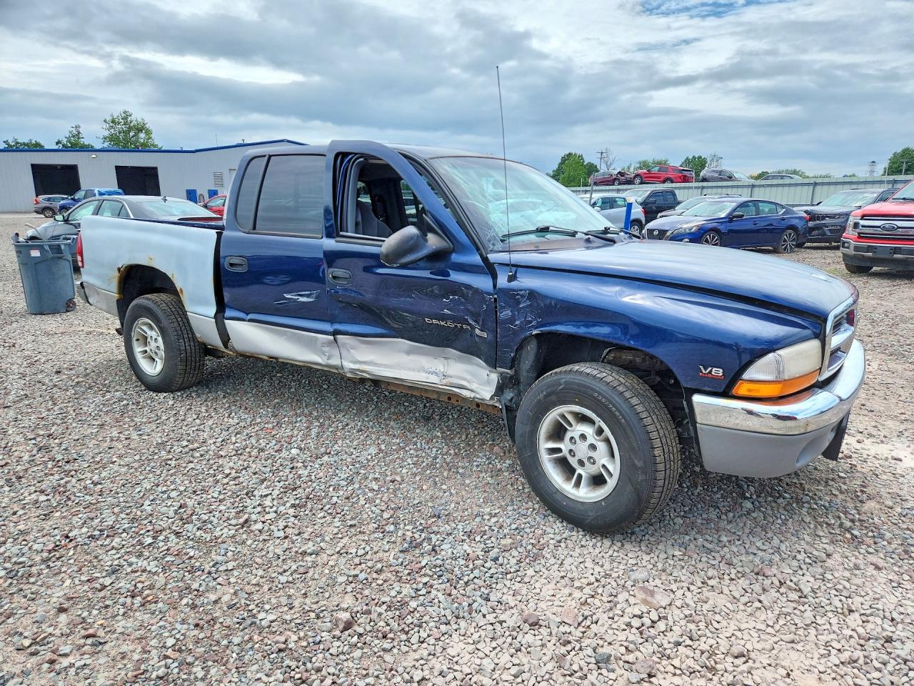 2000 Dodge Dakota Quad Синий vin: 1B7GL2AN4YS718128