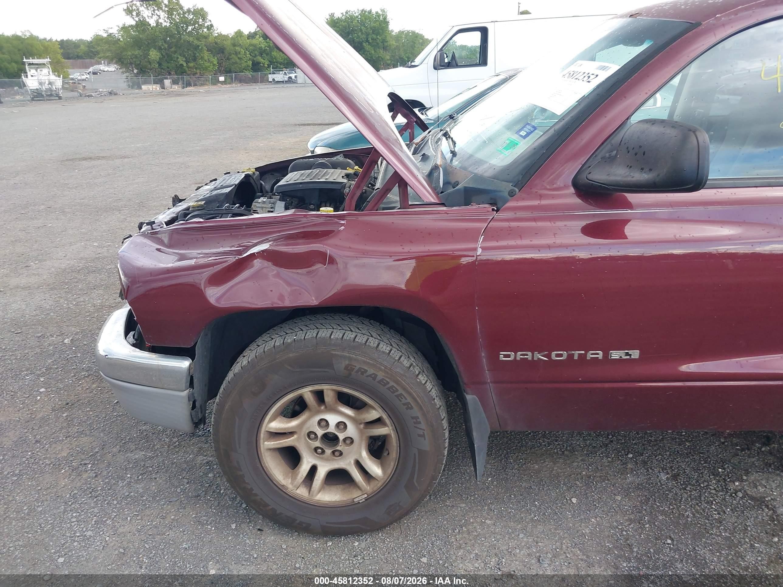 2001 Dodge Dakota Slt/sport Red vin: 1B7GL2AN71S172110