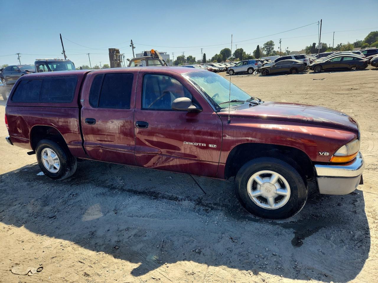 2000 Dodge Dakota Quad Burgundy vin: 1B7GL2AN7YS691359