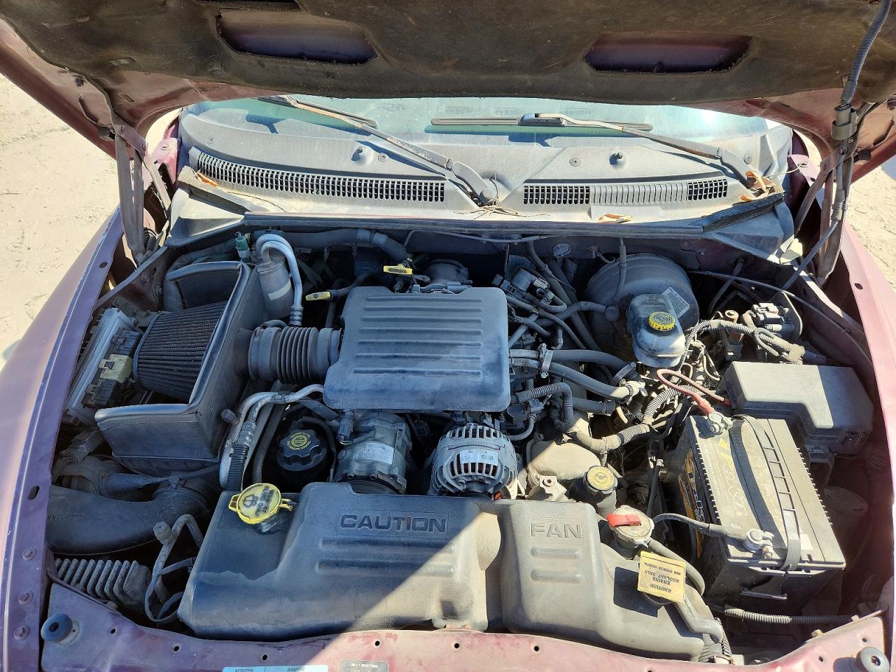2000 Dodge Dakota Quad Burgundy vin: 1B7GL2AN7YS691359
