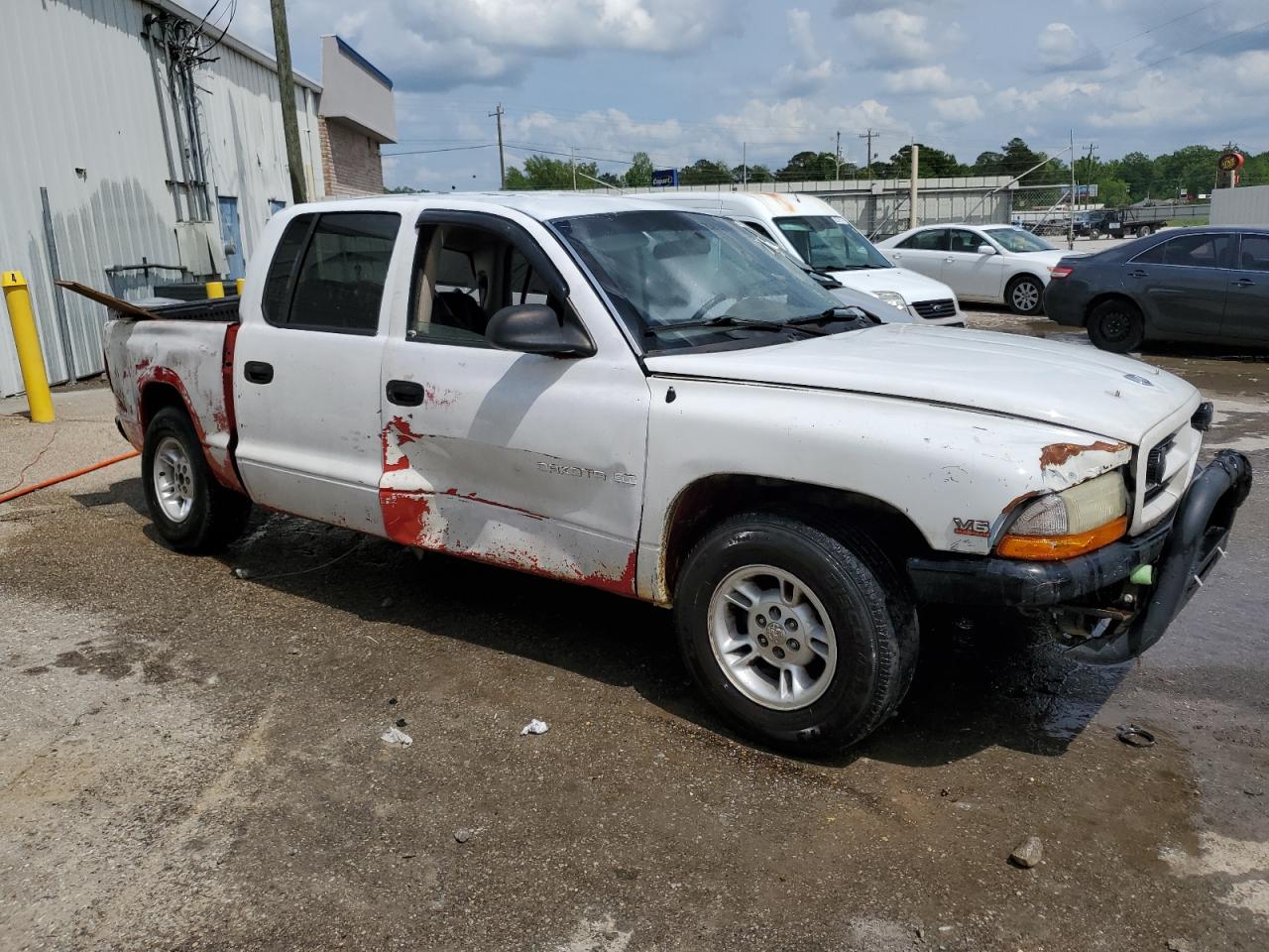 2001 Dodge Dakota Quad White vin: 1B7GL2AN91S196666