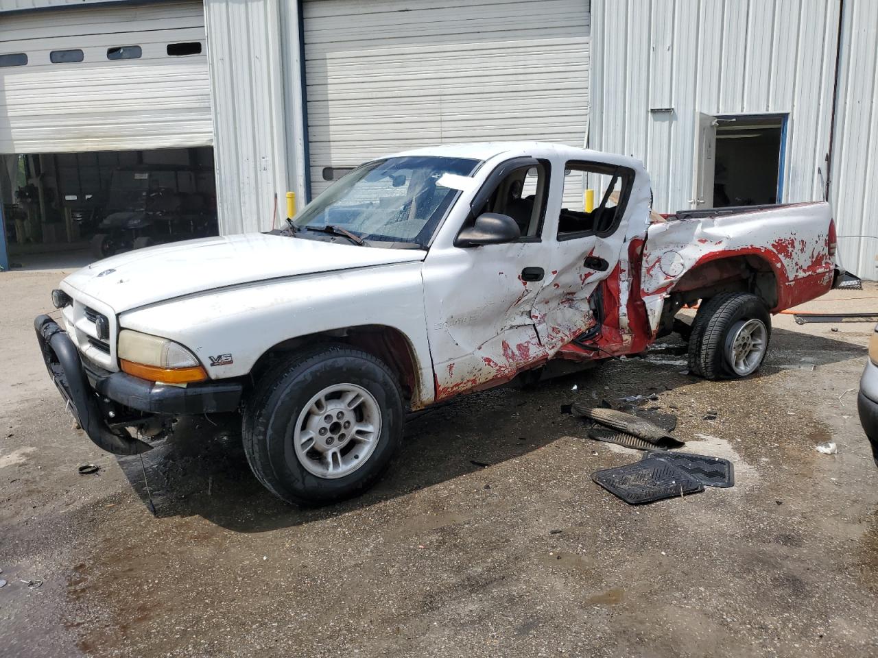 2001 Dodge Dakota Quad White vin: 1B7GL2AN91S196666