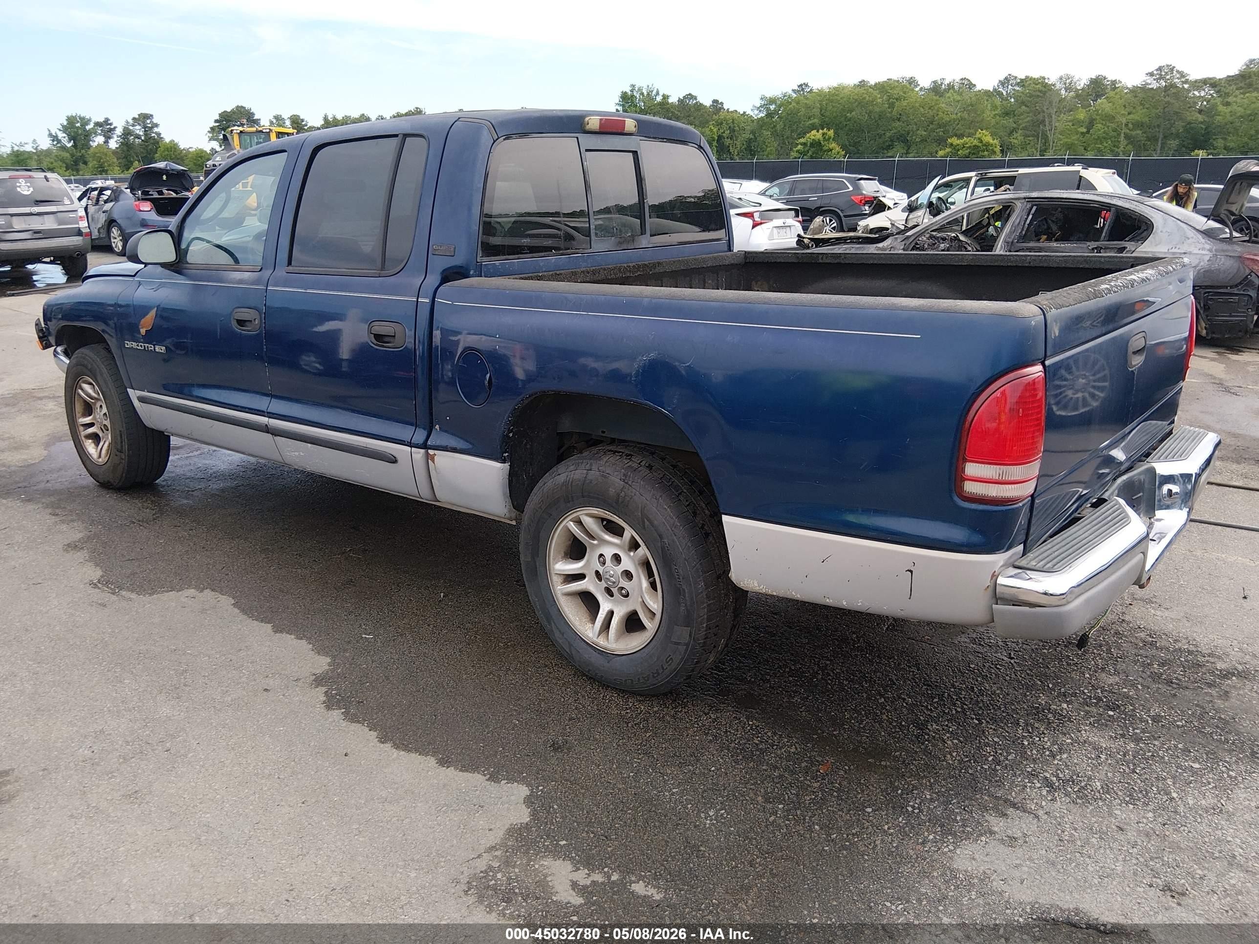 2000 Dodge Dakota Slt/sport Blue vin: 1B7GL2AN9YS652434