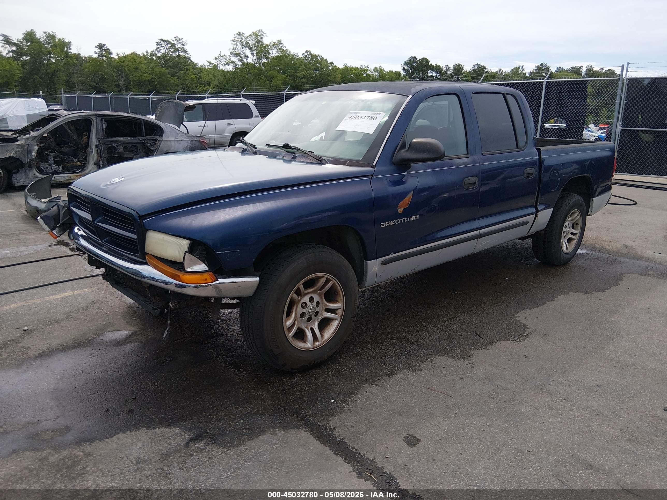 2000 Dodge Dakota Slt/sport Blue vin: 1B7GL2AN9YS652434