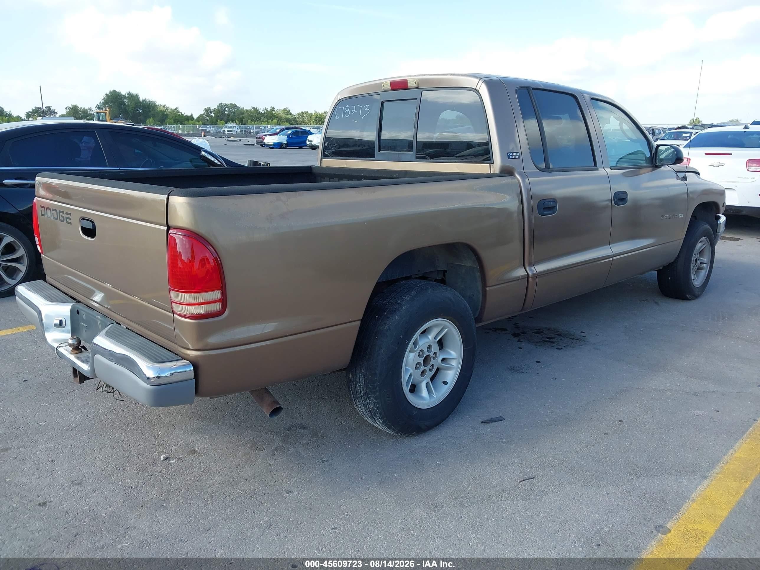 2000 Dodge Dakota Slt/sport Brown vin: 1B7GL2AN9YS678273