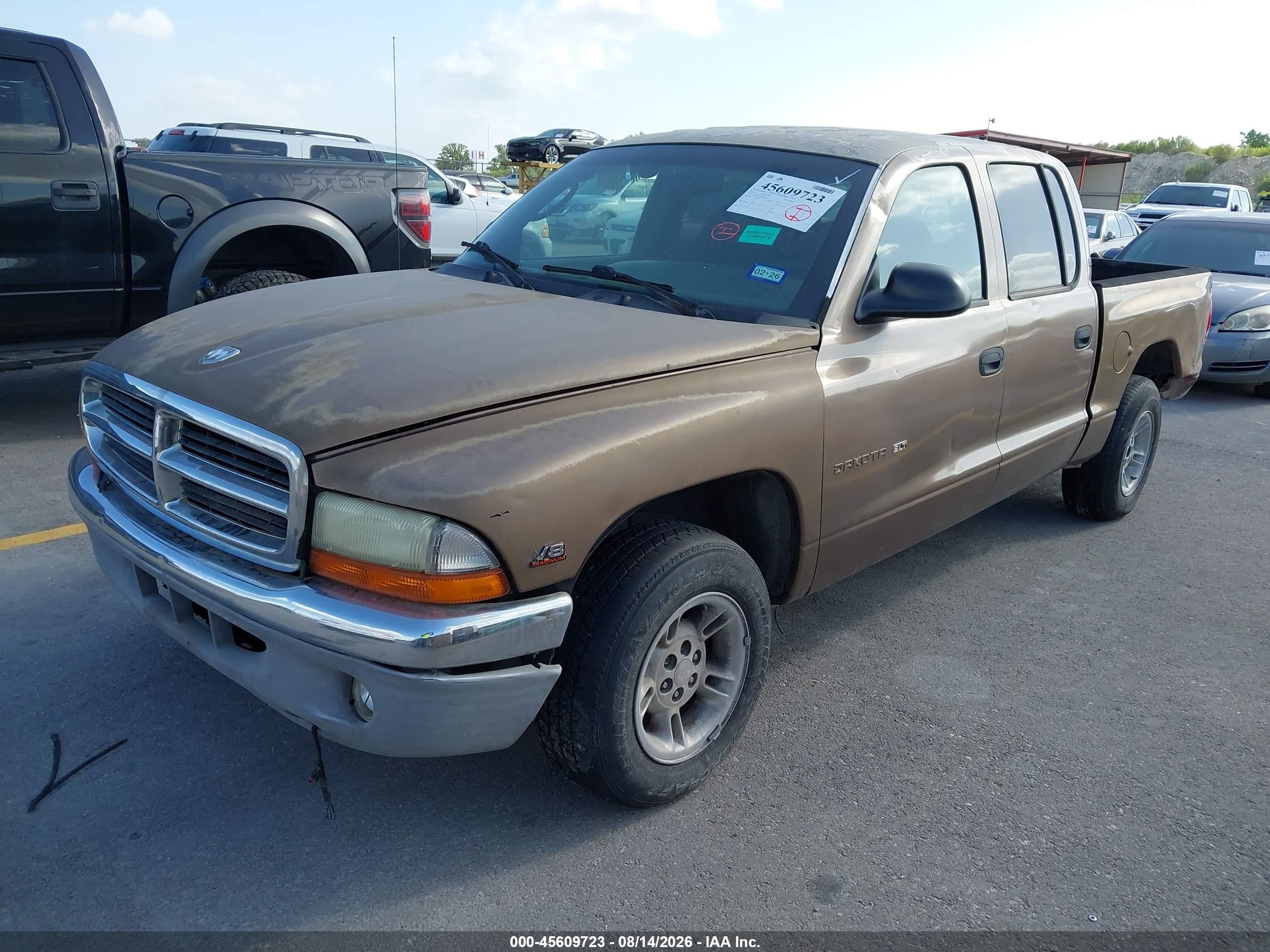 2000 Dodge Dakota Slt/sport Brown vin: 1B7GL2AN9YS678273