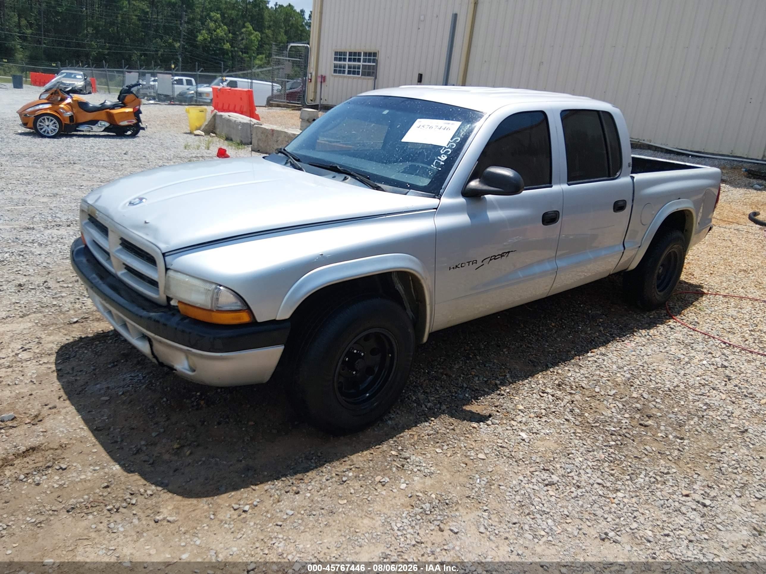 2001 Dodge Dakota Slt/sport Gray vin: 1B7GL2ANX1S176555