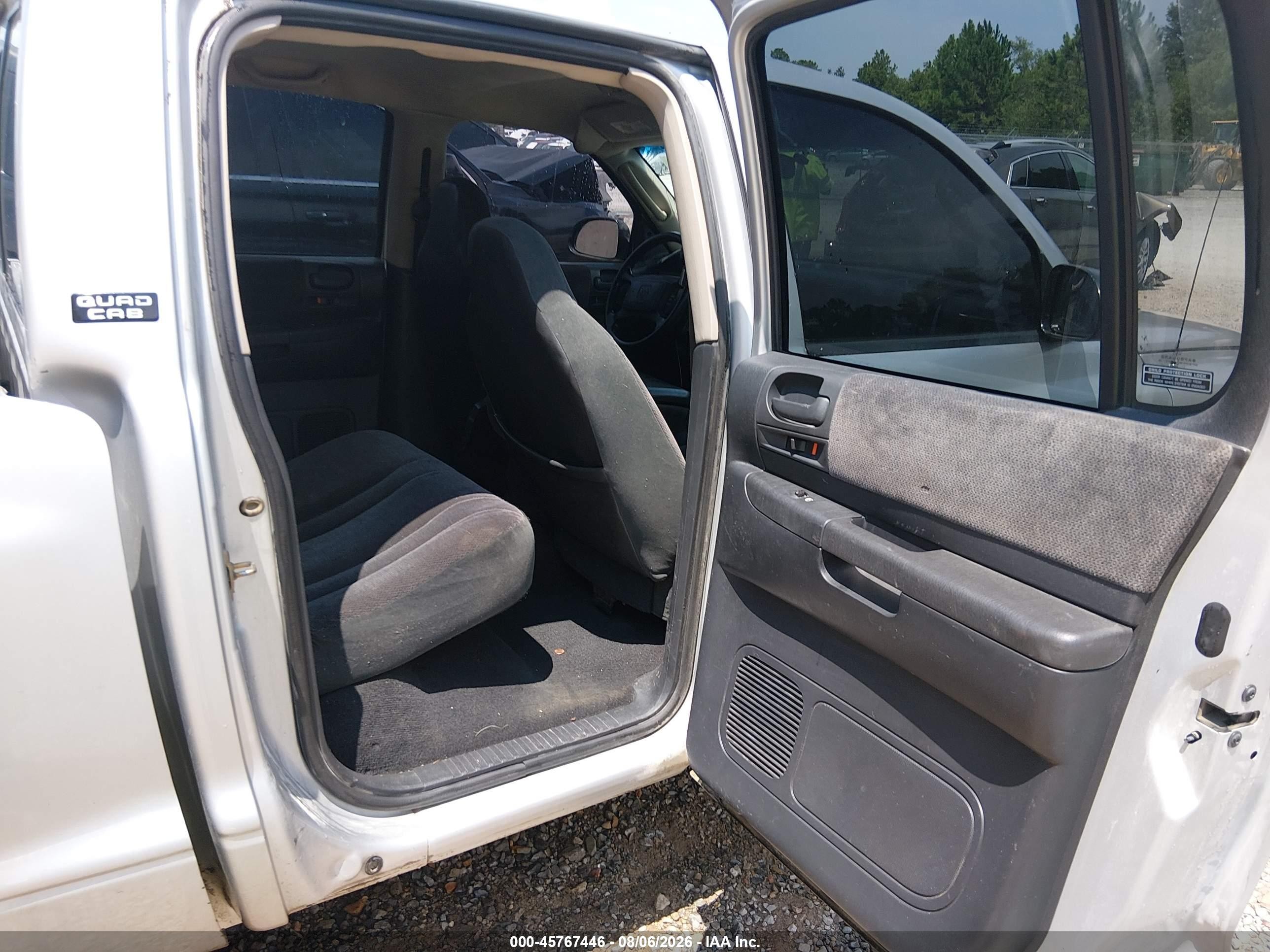 2001 Dodge Dakota Slt/sport Gray vin: 1B7GL2ANX1S176555