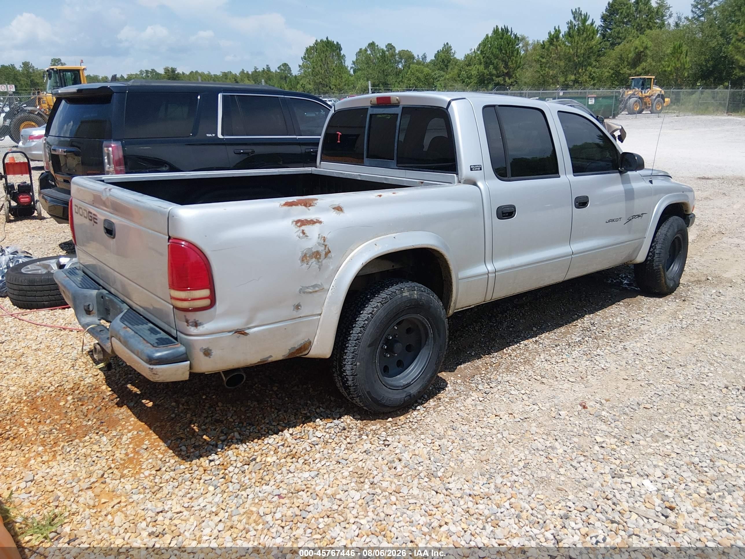 2001 Dodge Dakota Slt/sport Gray vin: 1B7GL2ANX1S176555