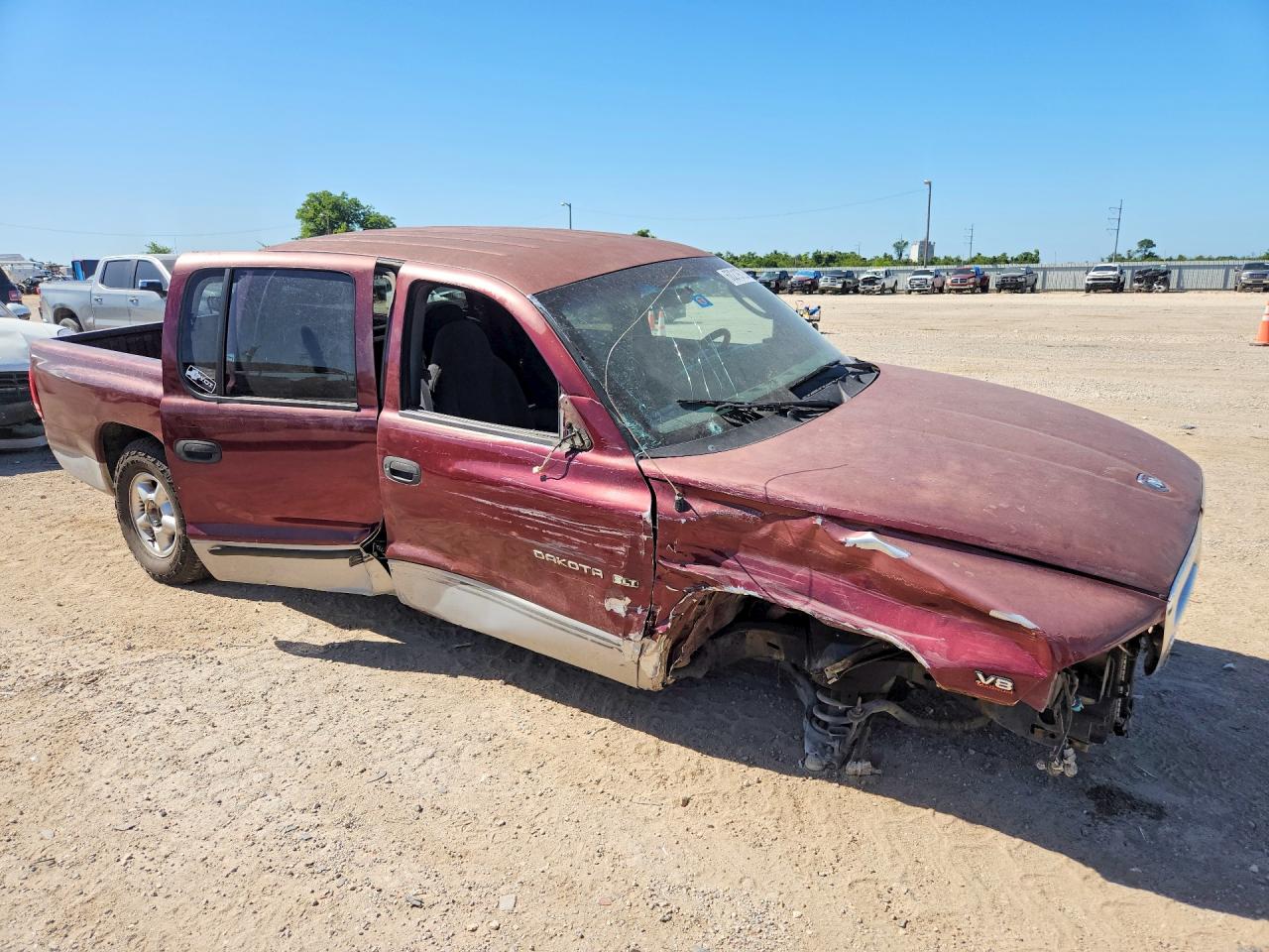 2000 Dodge Dakota Quad Burgundy vin: 1B7GL2ANXYS744328