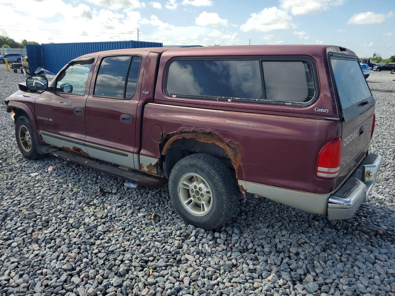 2000 Dodge Dakota Quad Burgundy vin: 1B7GL2AX7YS634807