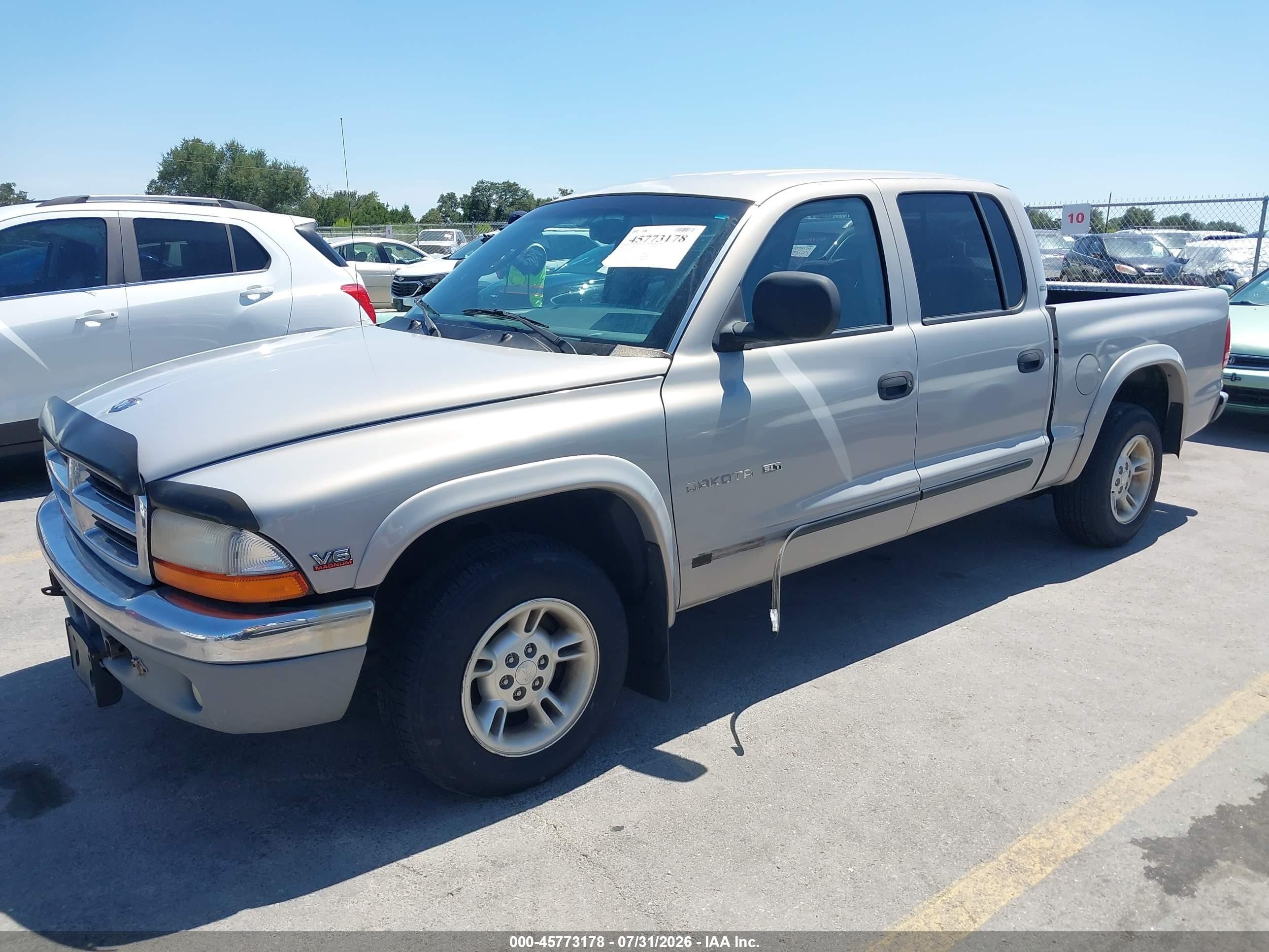 2000 Dodge Dakota Slt/sport Gray vin: 1B7GL2AX7YS692125
