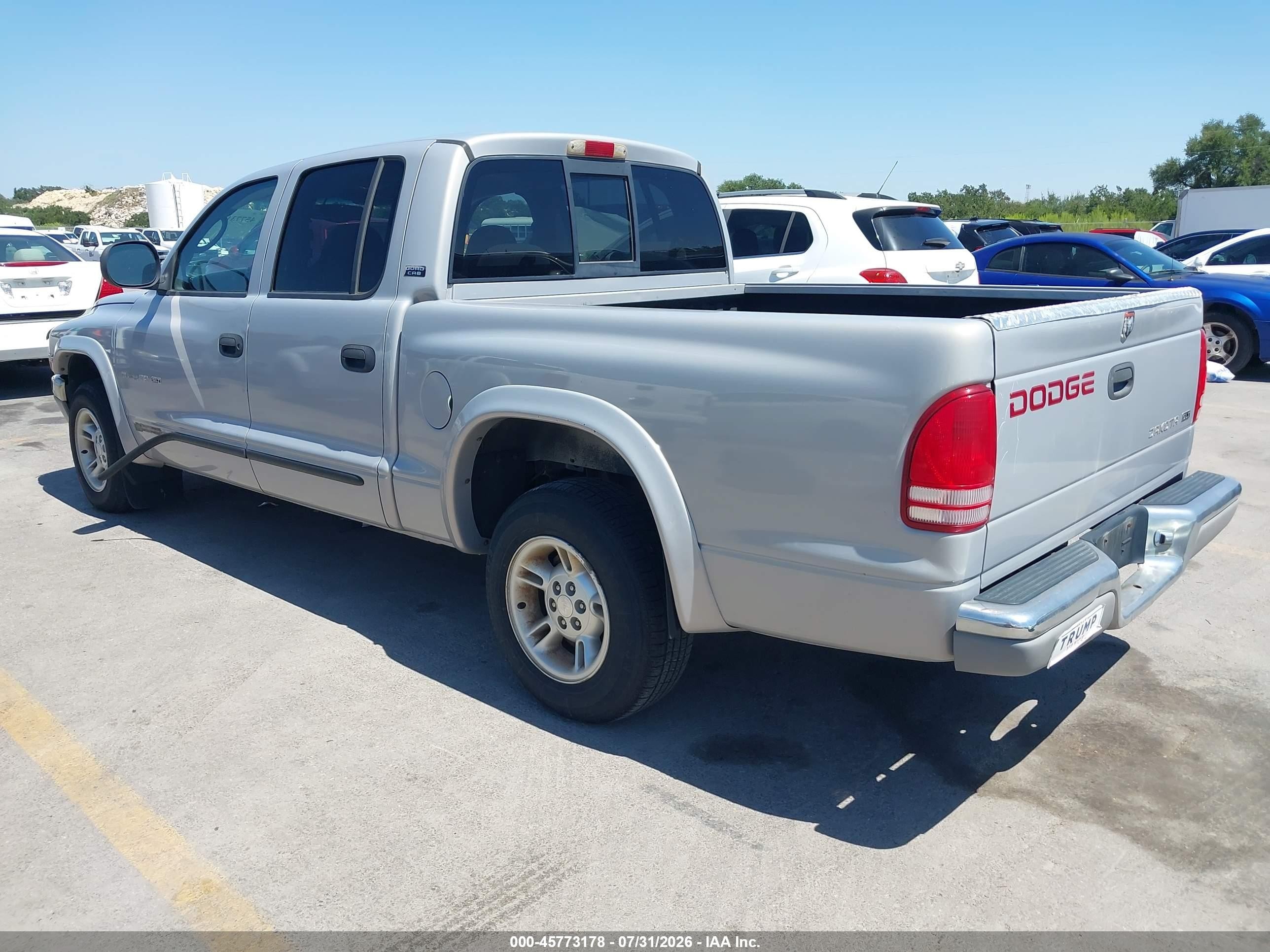 2000 Dodge Dakota Slt/sport Gray vin: 1B7GL2AX7YS692125