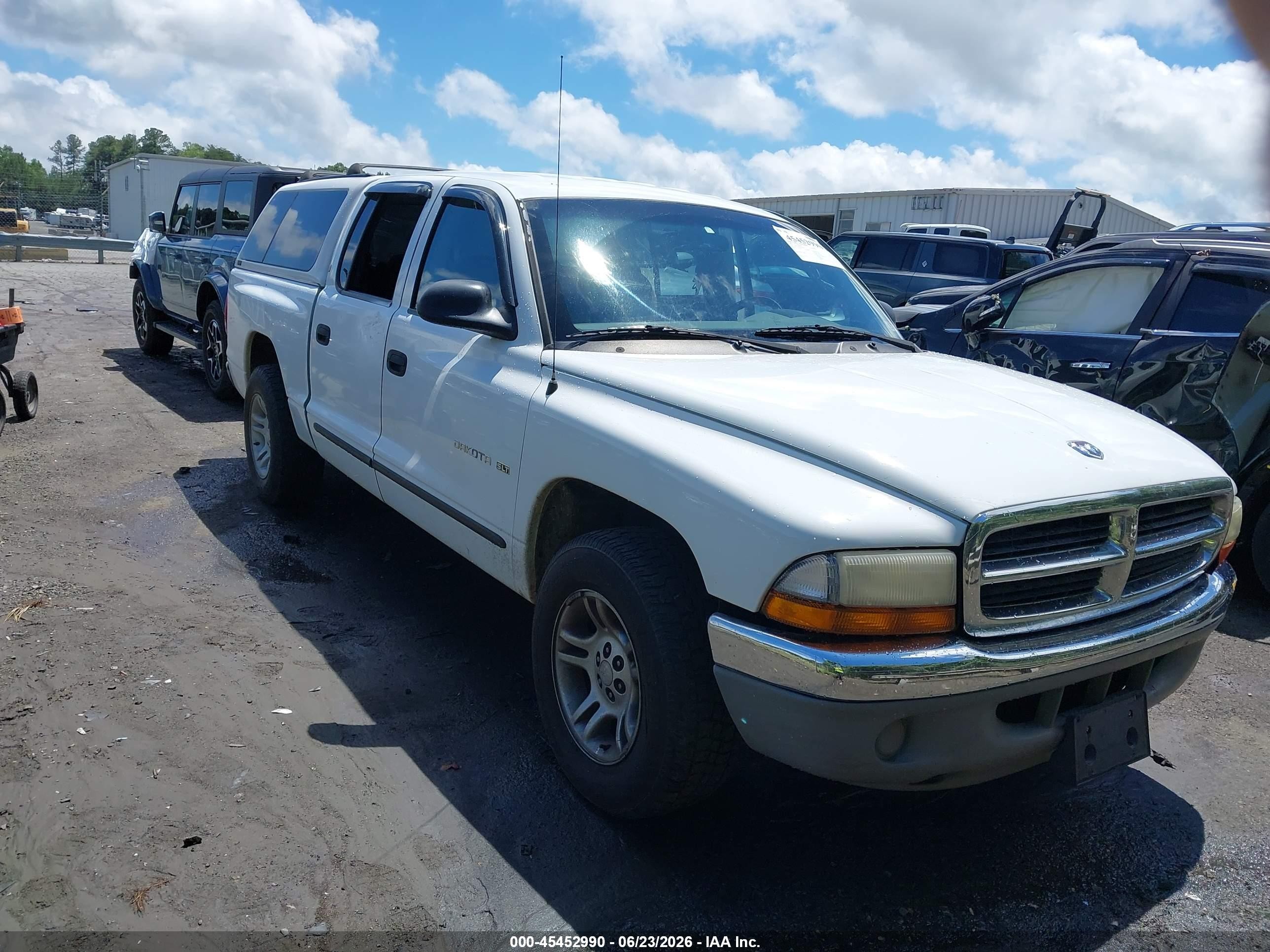 2001 Dodge Dakota Slt/sport Белый vin: 1B7GL2AX81S209361