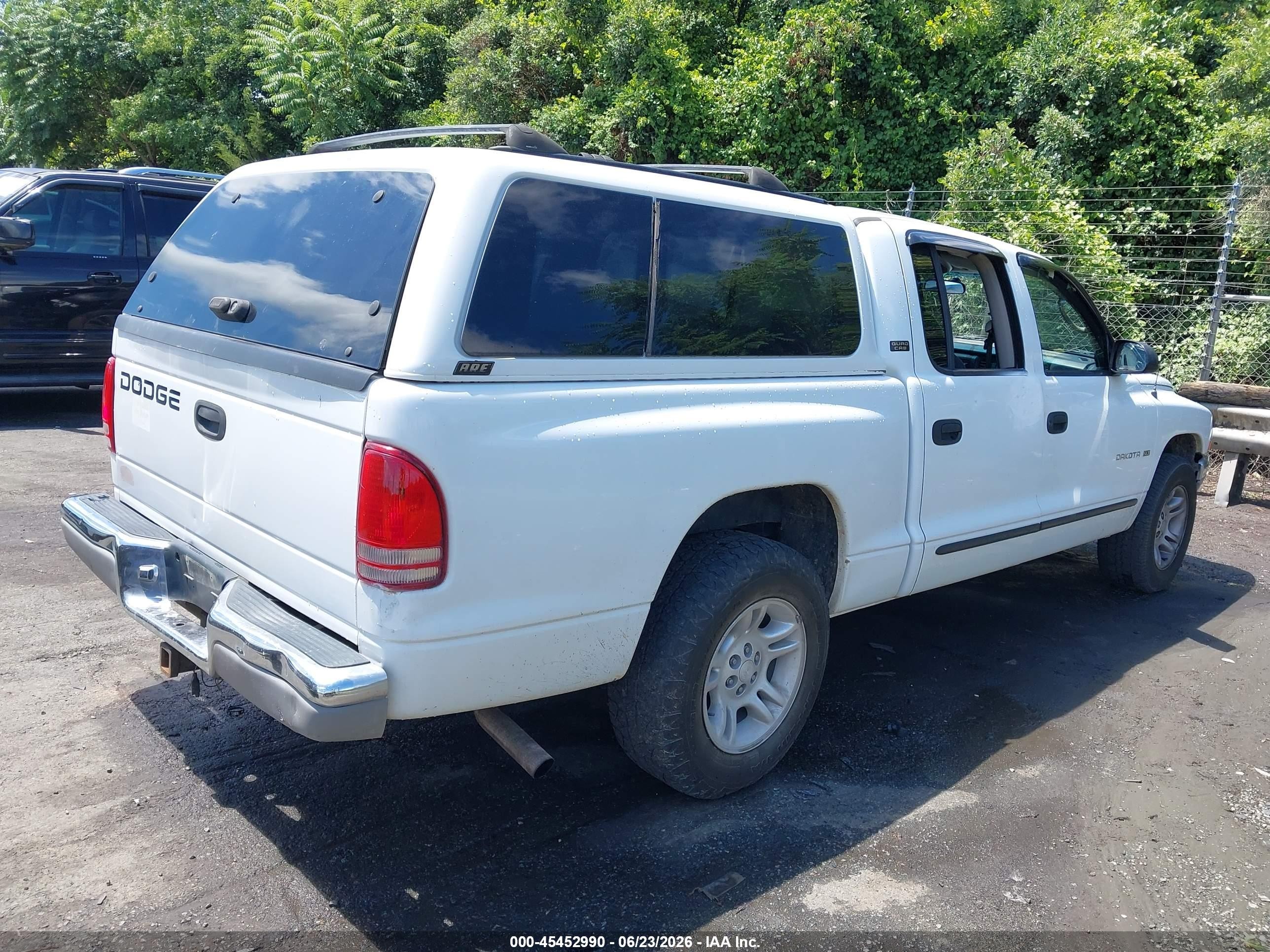 2001 Dodge Dakota Slt/sport Белый vin: 1B7GL2AX81S209361