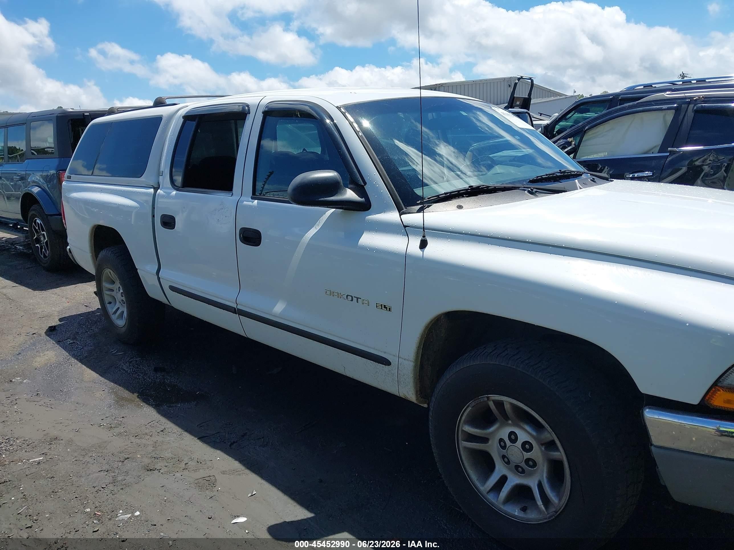 2001 Dodge Dakota Slt/sport Белый vin: 1B7GL2AX81S209361