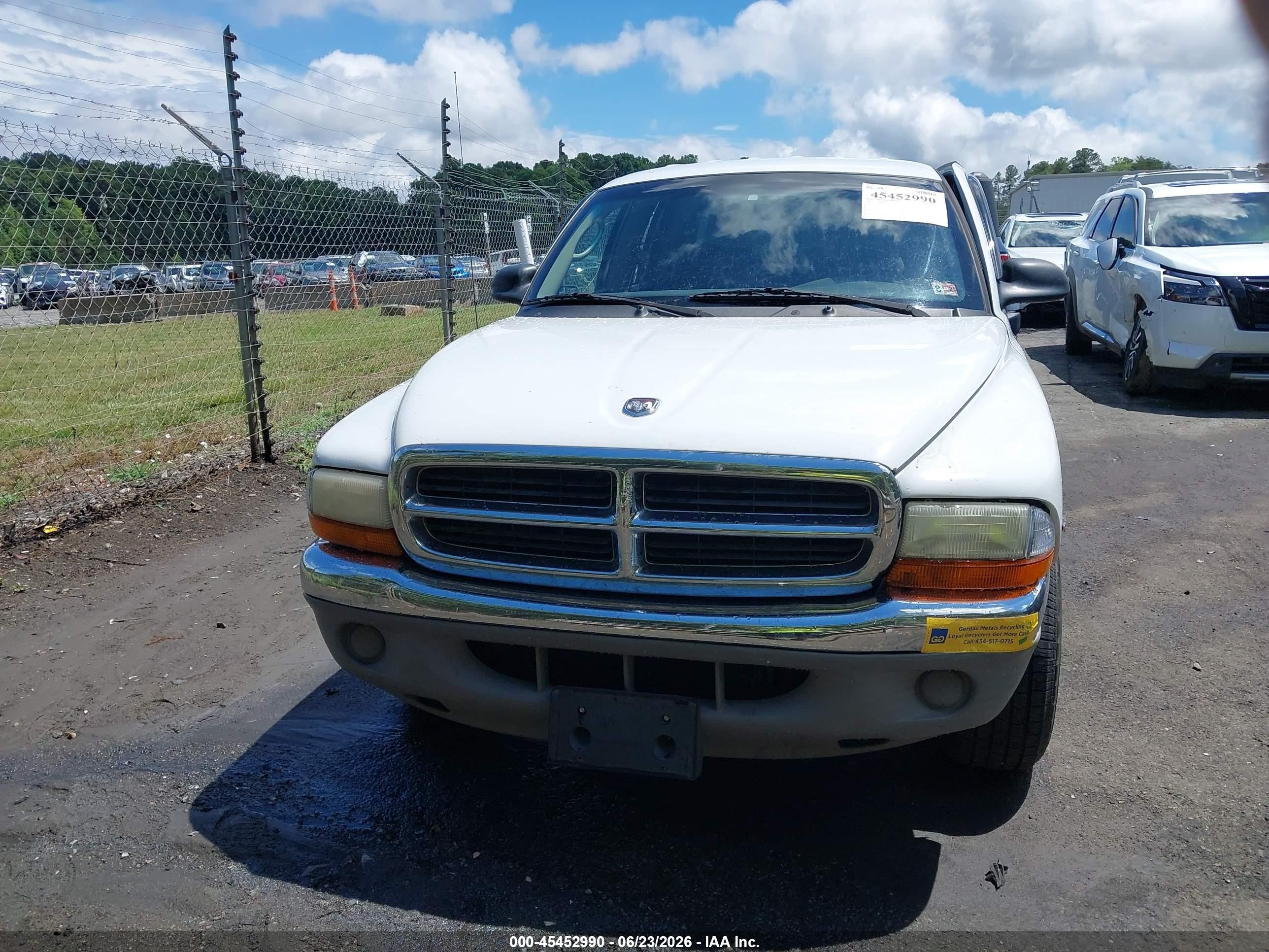 2001 Dodge Dakota Slt/sport Белый vin: 1B7GL2AX81S209361